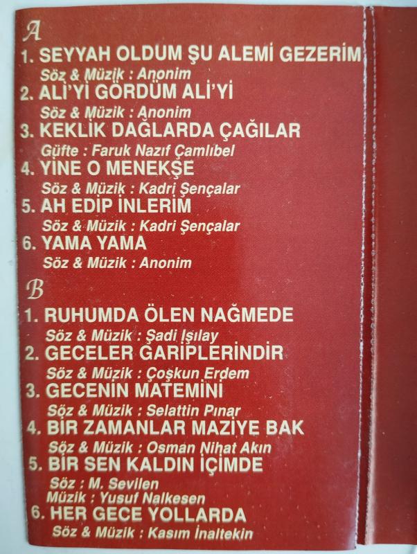 Müzeyyen Senar - Bir Sevdadır  -  1992  Türkiye Basım Kaset Albüm -2.el