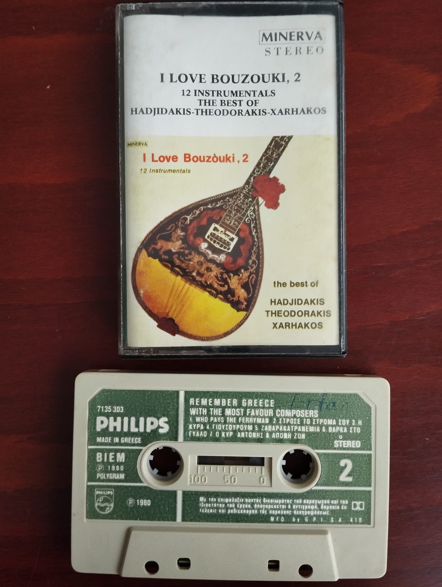Theodorakis - Hadjidakis - Xarhakos – I Love Bouzouki ! -  1978 Yunanistan Basım  Kaset Albüm-2.el
