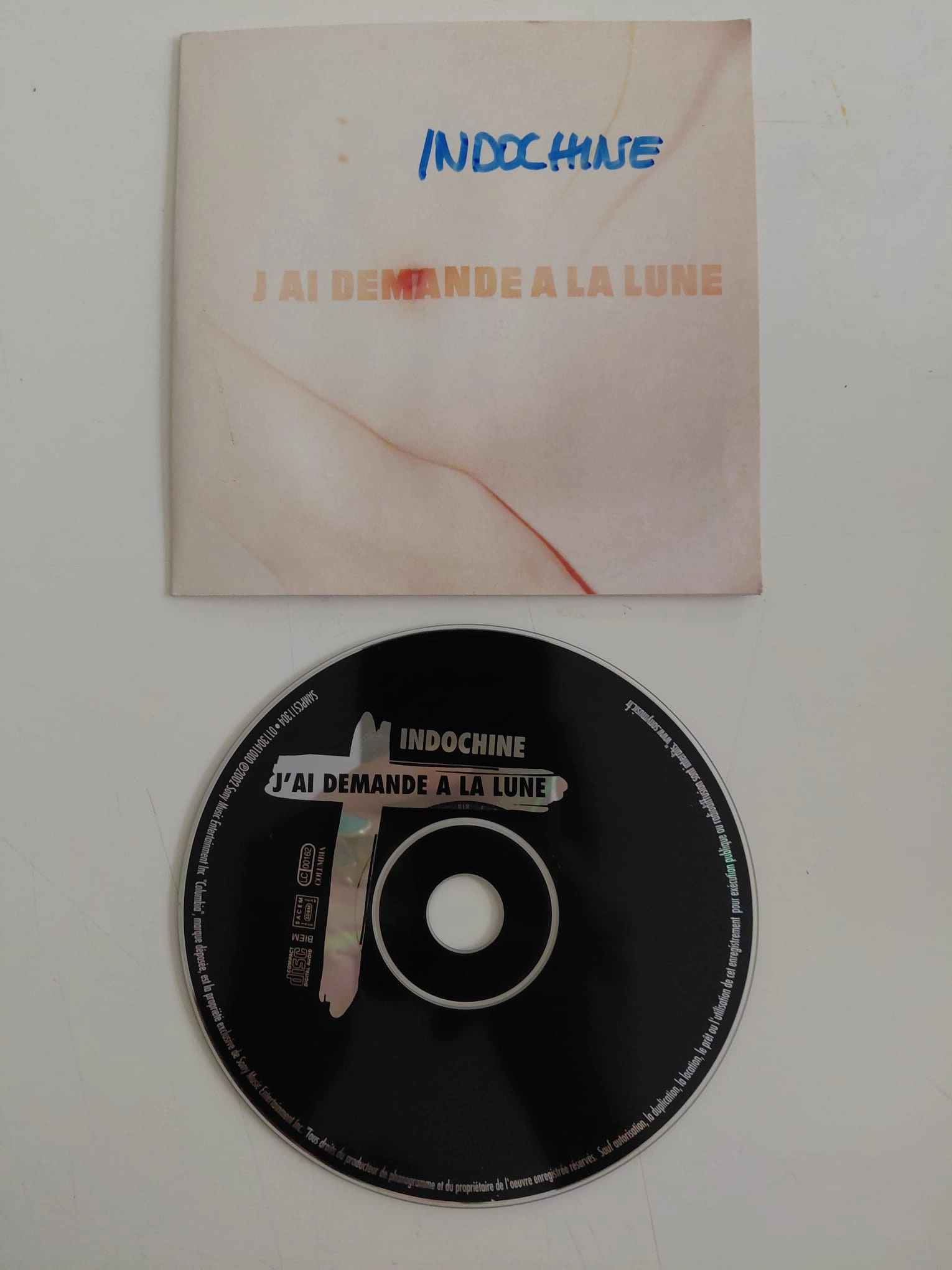Indochine  ‎–  J’Ai Demandé A La Lune -  2002  Fransa Basım - CD Single, Promo-2.EL