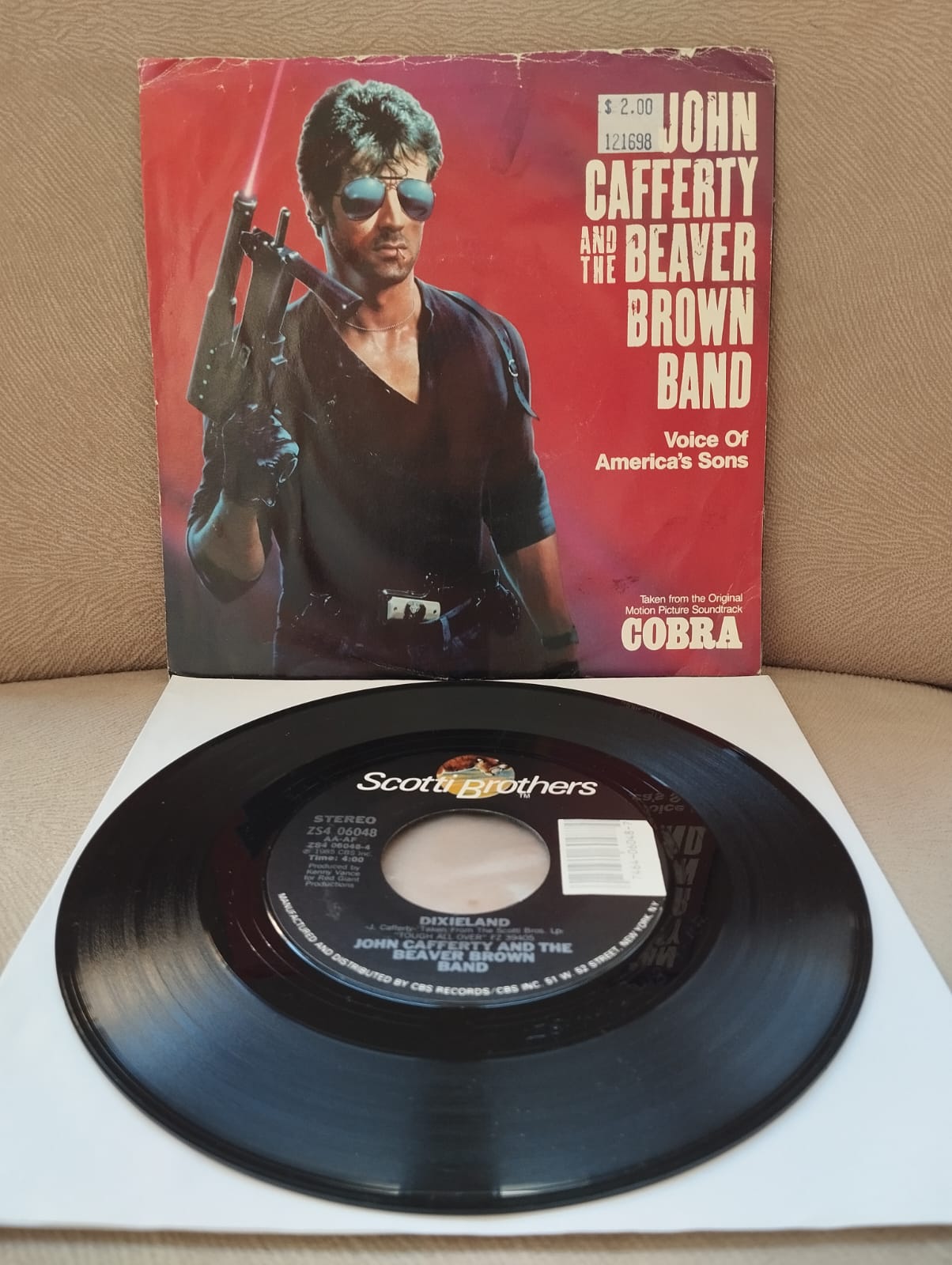 COBRA (Soundtrack) –  Voice Of America’s Sons - 1985  Amerika Basım 45 lik Plak-2.el