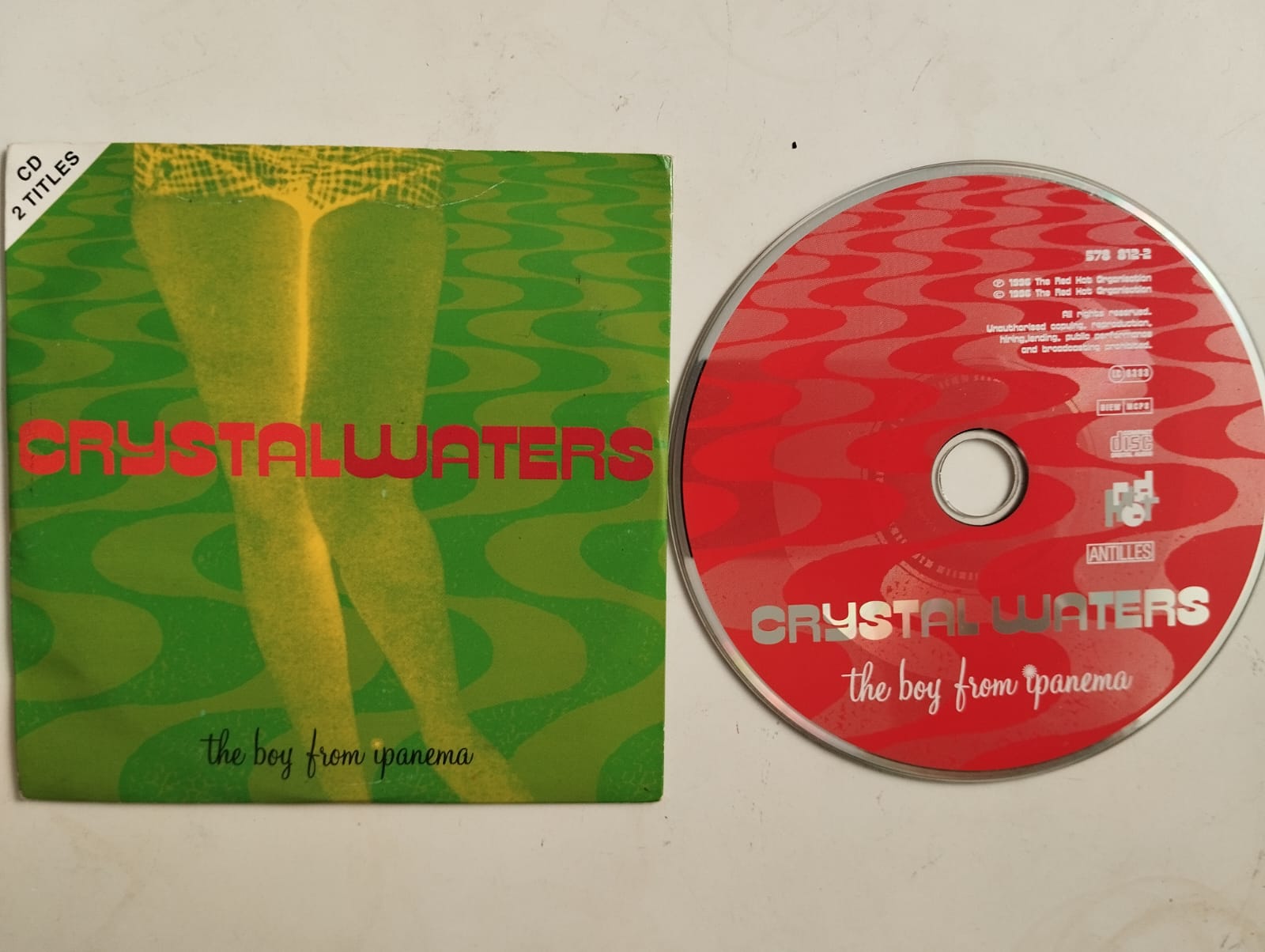 Crystal Waters ‎– The Boy From Ipanema -  1996 Fransa  Basım - 2. El  CD, Single
