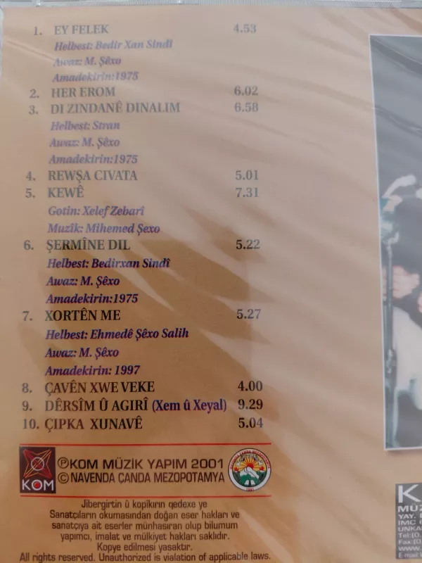Mihemed Şexo - Ey Felek/ Kewe  - Türkiye Basım CD Albüm ( Açılmamış Ambalajında)