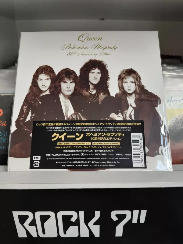 Queen ‎– Bohemian Rhapsody- 2025 Japonya Basım 45lik  Plak /50.Yıl Özel Baskı