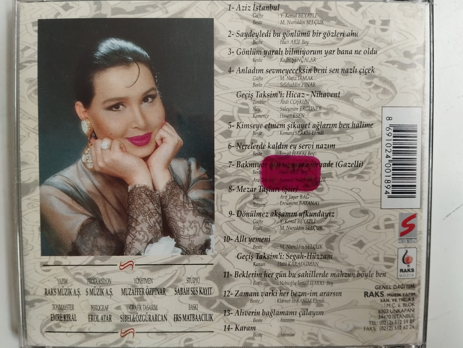 Bülent Ersoy – Alaturka 1995 - Türkiye Basım -  2. El CD Albüm