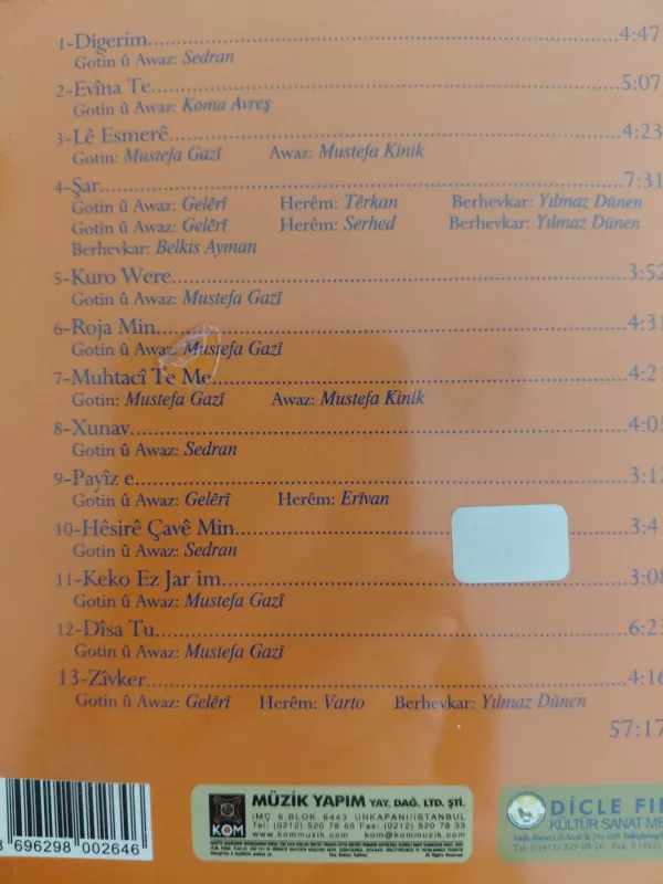 KOMA AZAD - ŞAR  - Türkiye Basım CD Albüm ( Açılmamış Ambalajında)