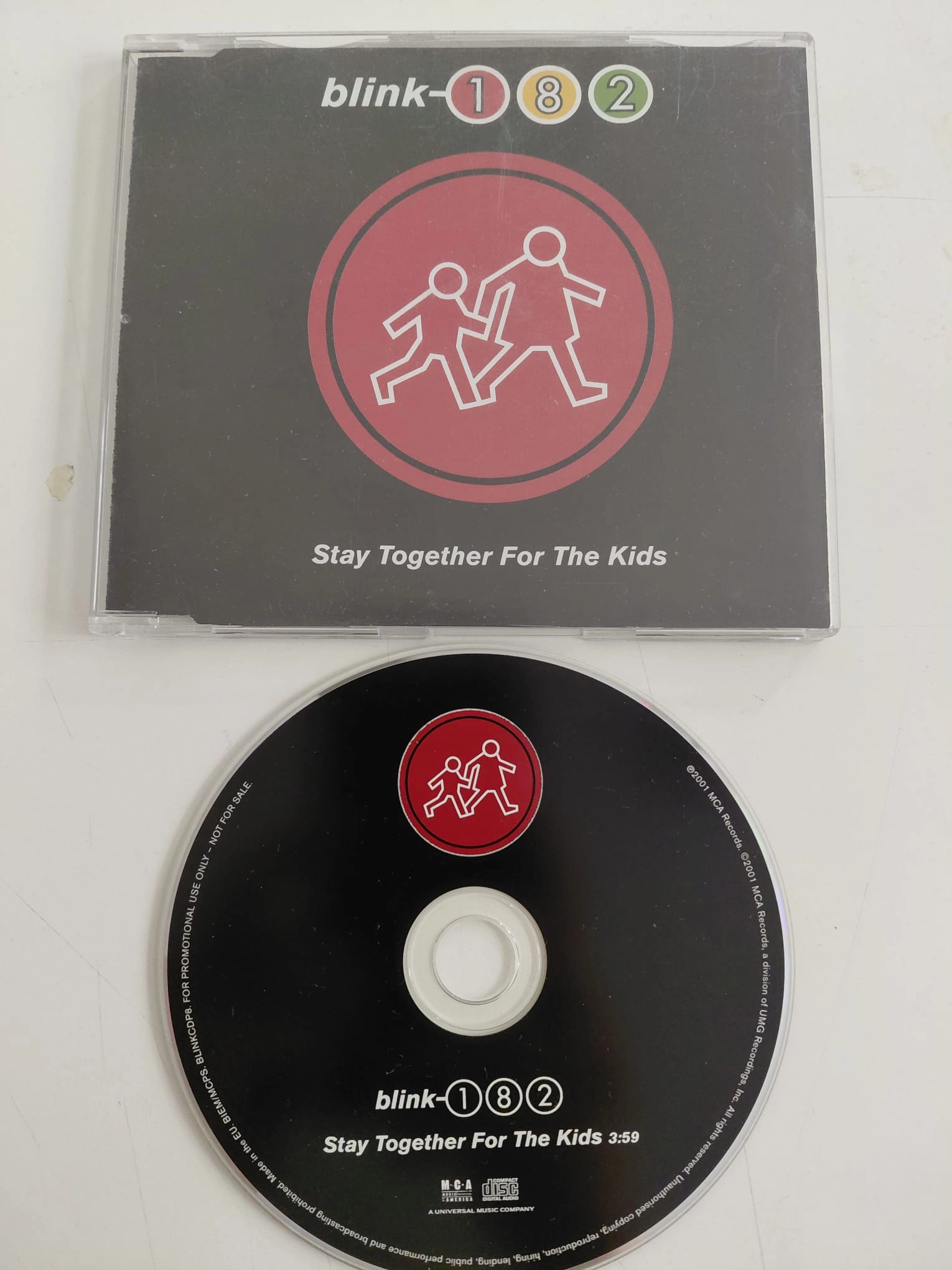 Blink-182  ‎– Stay Together For The Kids - 2001  Avrupa Basım -  CD, Single, Promo-2.el