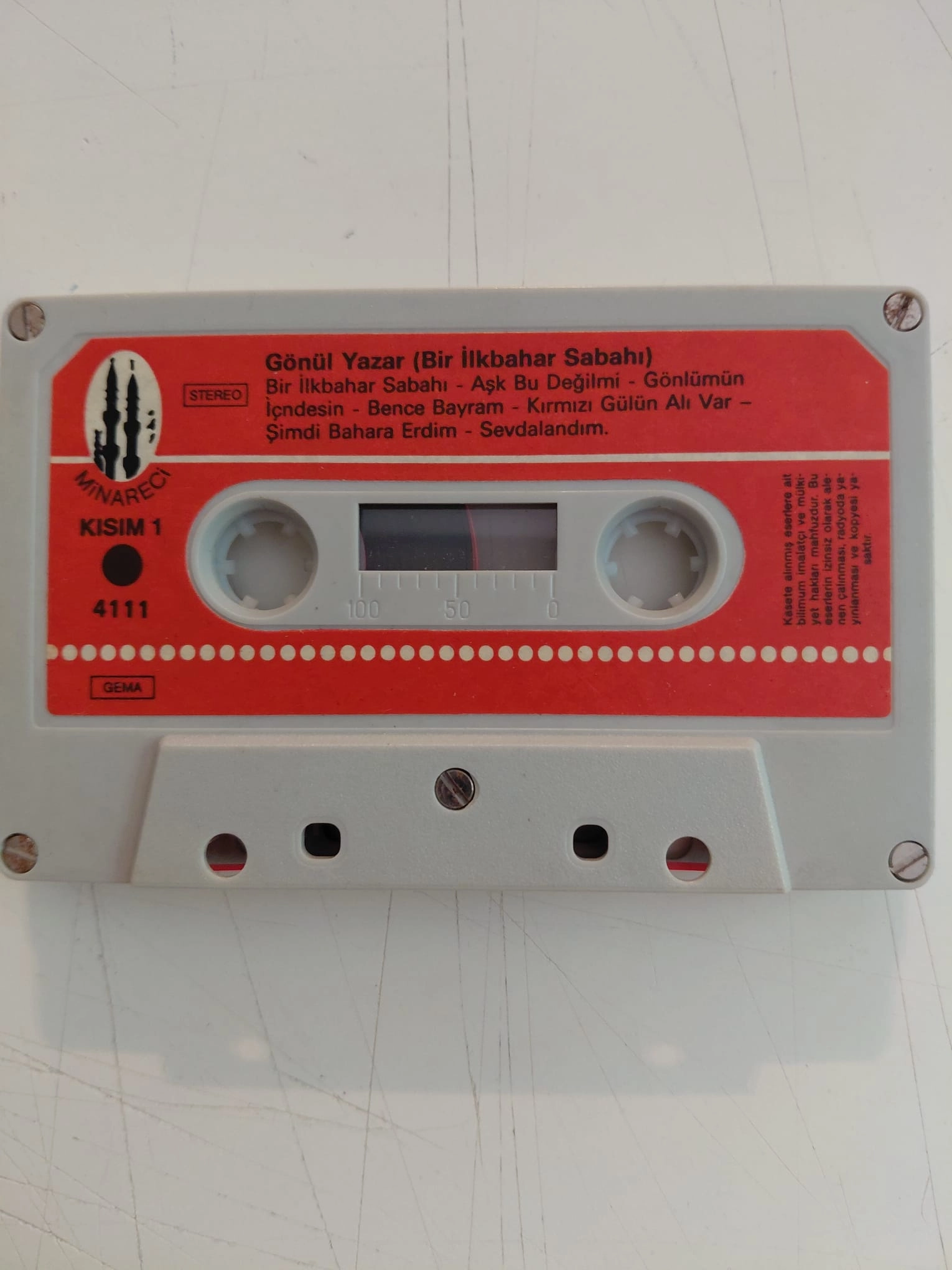 Gönül Yazar  – Bir ilkbahar Sabahı  - Almanya Basım  Kaset Albüm/ Minareci /Kapaksız-2.el
