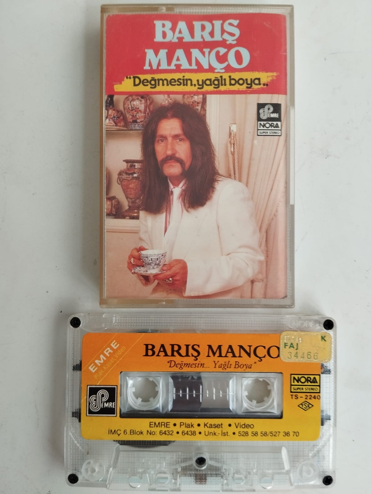 Barış Manço – Değmesin… Yağlı Boya - 1986 Türkiye Basım 2. El Kaset Albüm(Kağıt Baskı)