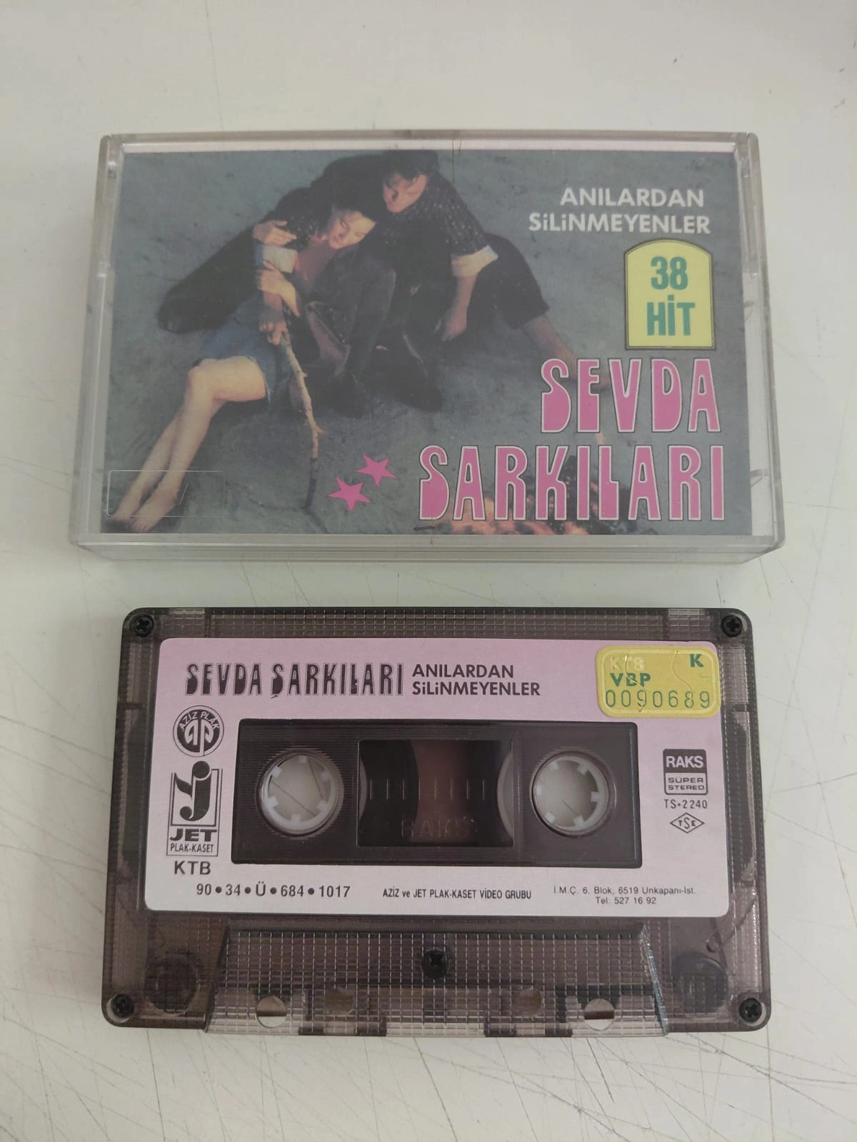 Sevda Şarkıları  – Anılardan Silinmeyenler  - 1990 Türkiye Basım  Kaset Albüm-2.el