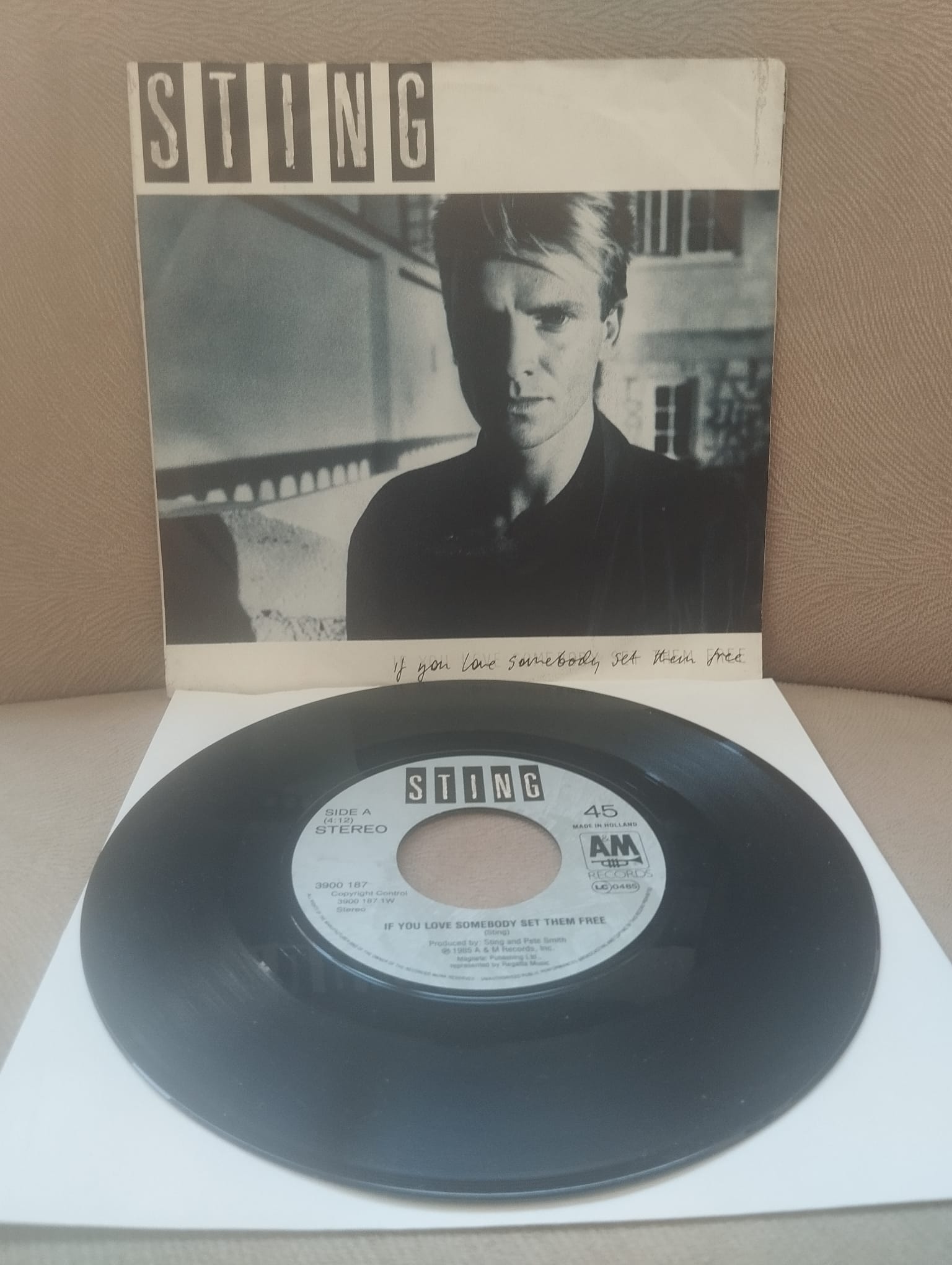 STING - If You Love Somebody Set Them Free - 1985 Hollanda Basım 45 LİK PLAK-2.el