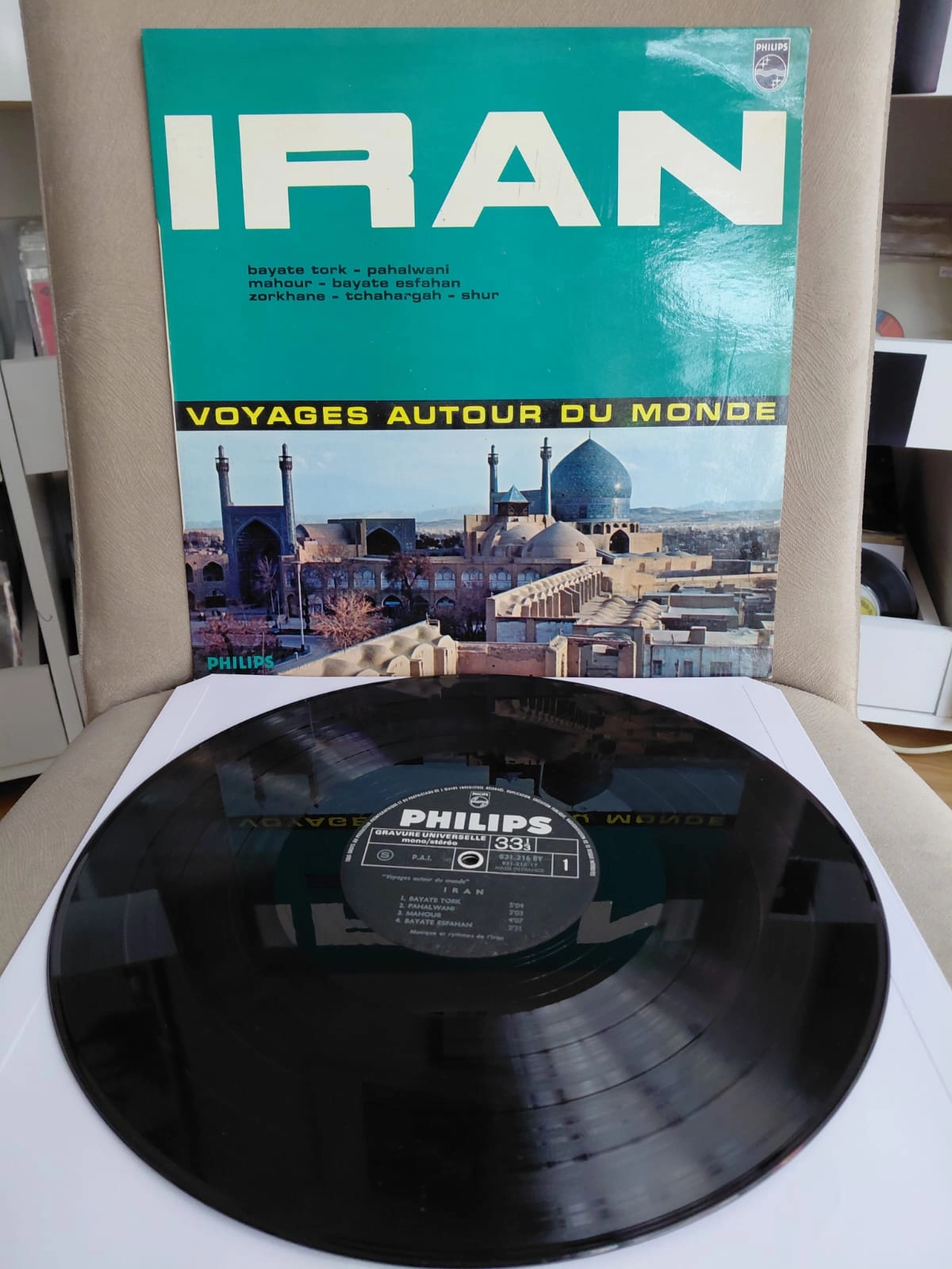 IRAN Müziği (Bayate Tork/Pahalwani/mahour /shur ) - Fransa Dönem Basım -  LP Plak Albüm-2.el