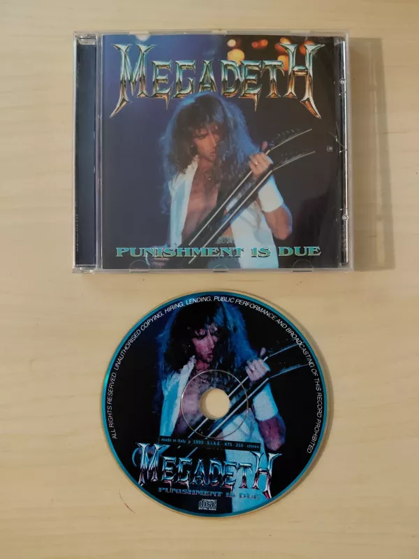 Megadeth – Punishment Is Due - 1993 İtalya Basım CD Albüm-2.el