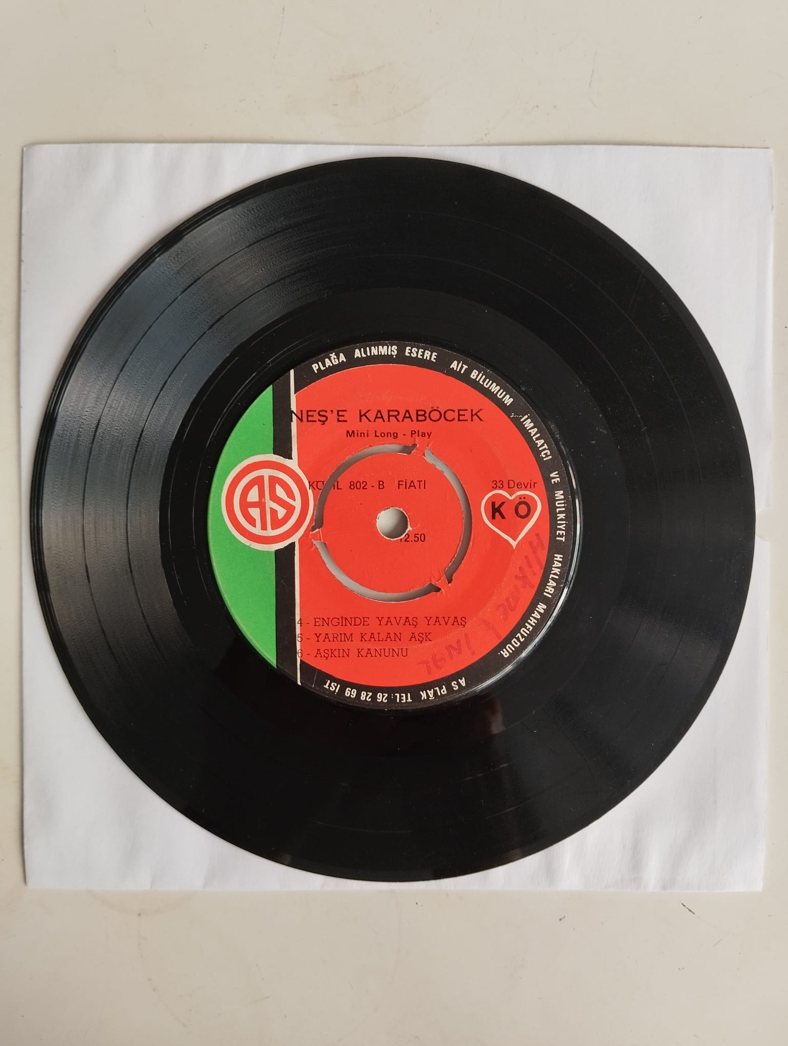 Neşe Karaböcek Maxi-Single 1971 - 1971 Türkiye Basım Plak EP, Maxi-Single