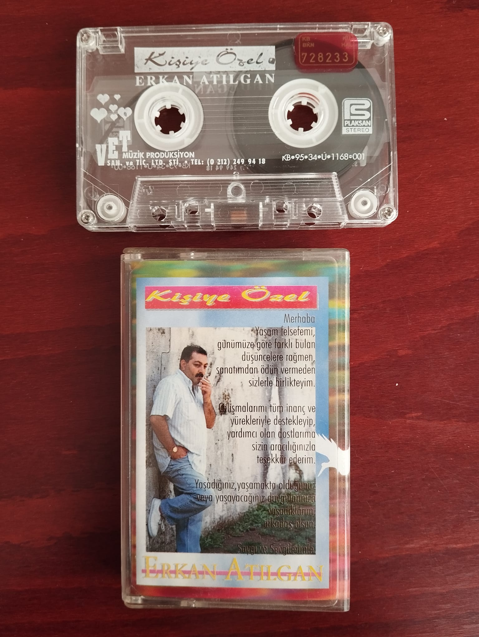 Erkan Atılgan  ‎– Kişiye Özel  - 1995 Türkiye Basım 2. El Kaset Albüm