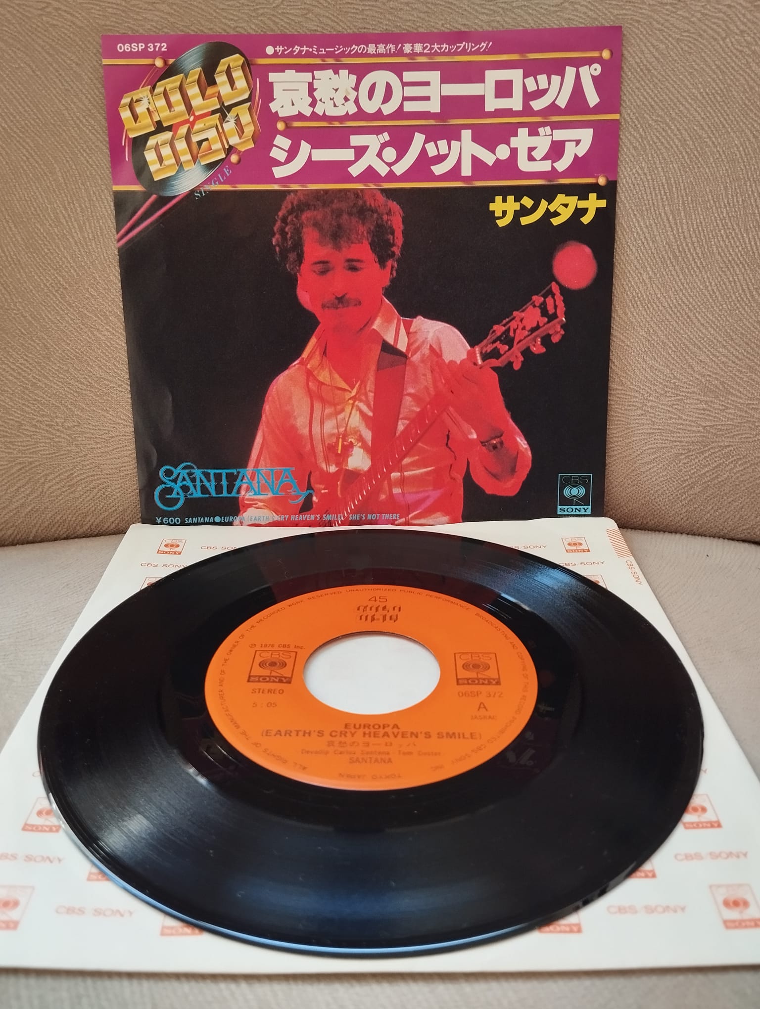 Santana – Europa (Earth’s Cry Heaven’s Smile) -  1977  Japonya Basım 45’lik Plak-2.EL