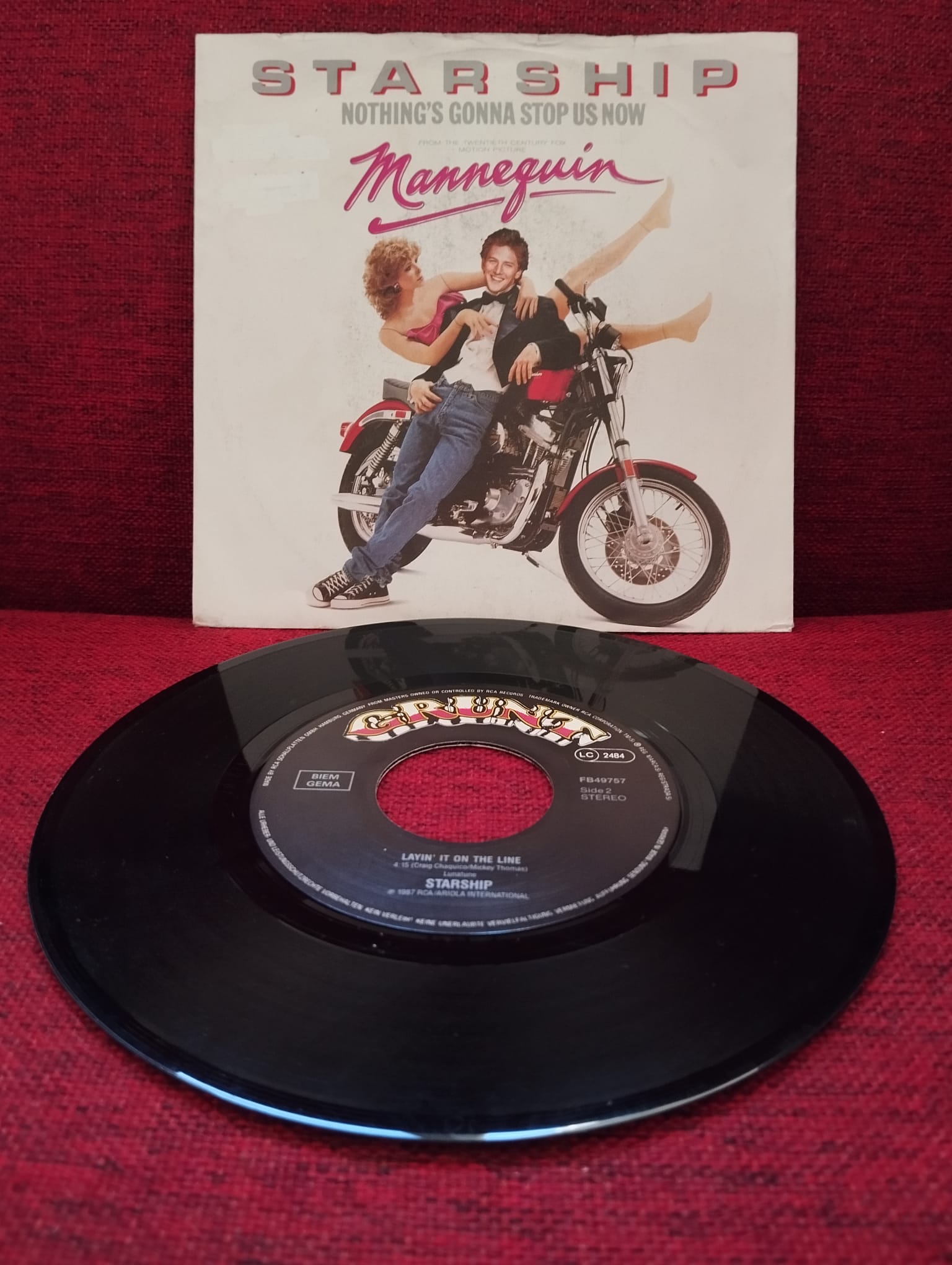 Starship  – Nothing’s Gonna Stop Us Now  - 1987 Almanya Basım 45 LİK PLAK-2.EL