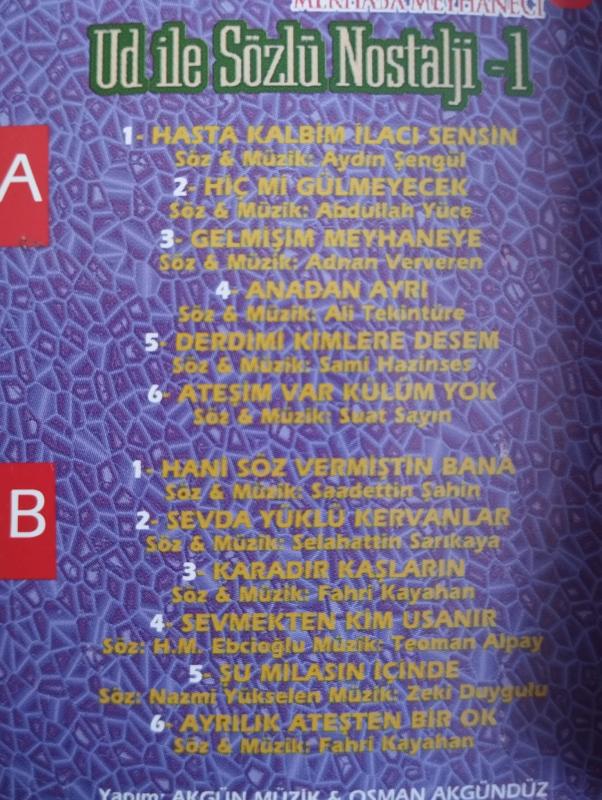 Muğlalı Memiş Günüç - Merhaba Meyhaneci -  1996 Türkiye Basım  Kaset Albüm-2.el