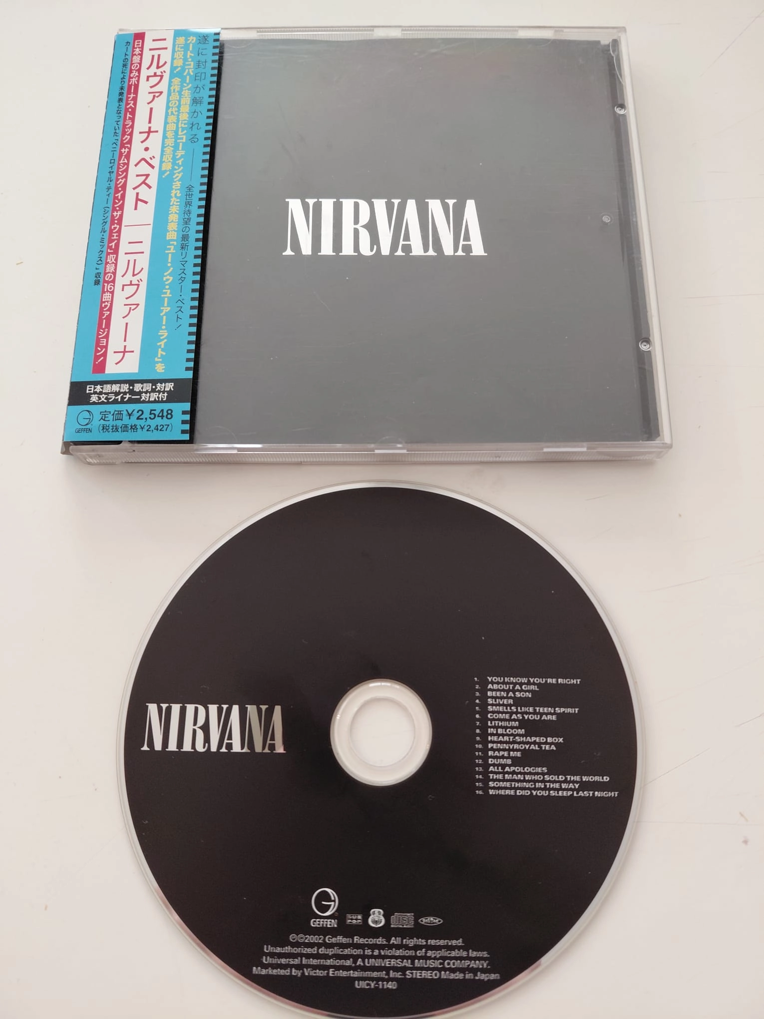 Nirvana – Nirvana – 2002 Japonya Basım - CD Albüm /Obili -2.el