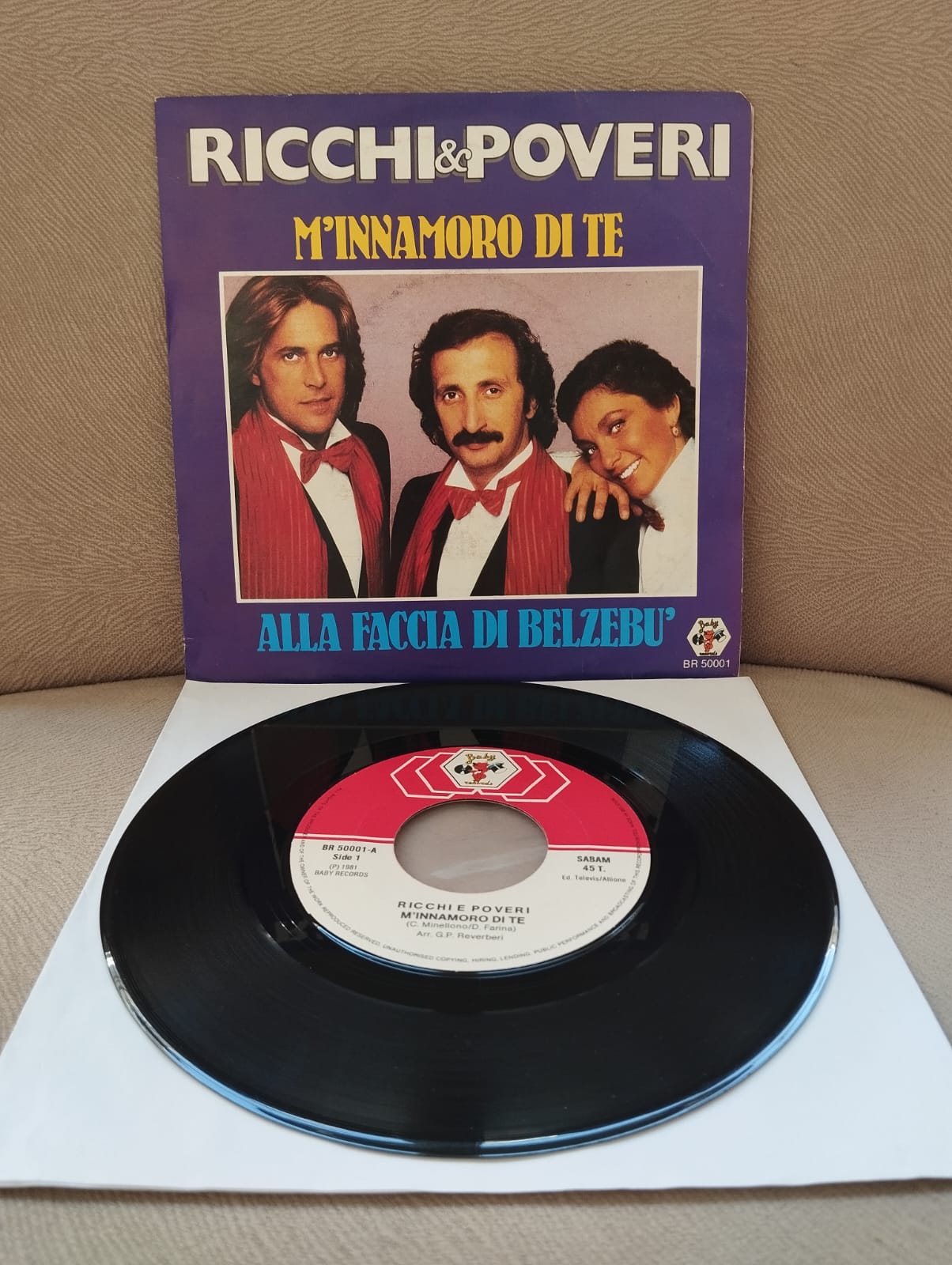 Ricchi & Poveri  – M’innamoro Di Te  - 1981  Belçika Basım 45 lik Plak-2.EL