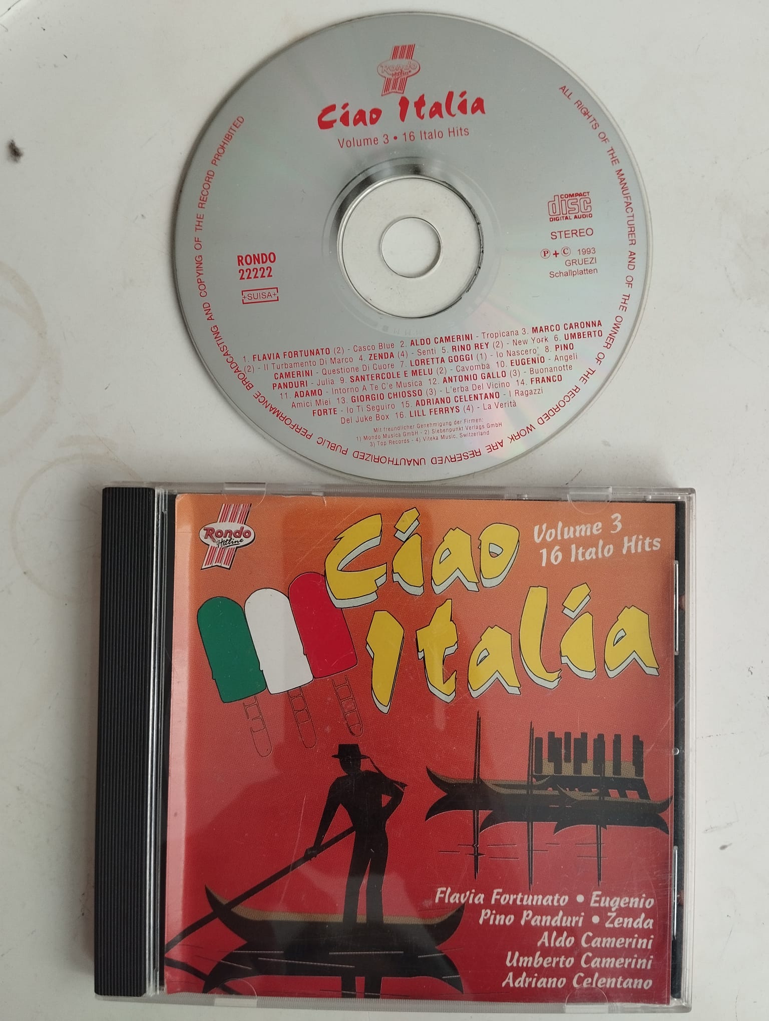 Ciao Italia Vol 3 - 1993  Avrupa Basım - 2. El CD Albüm
