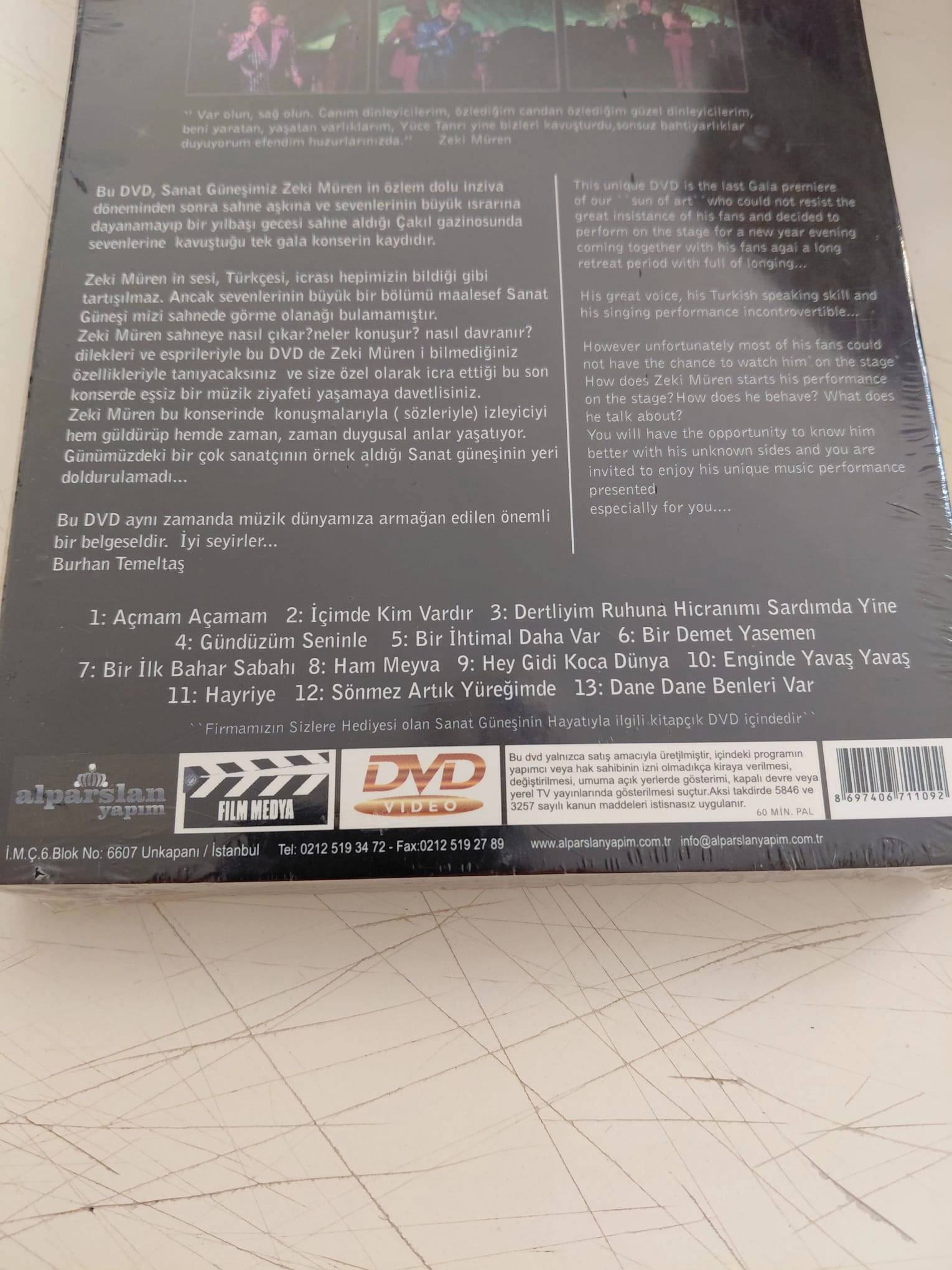 Zeki Müren - Son Gala Konseri 1986 Yılbaşı Gecesi   - DVD, DVD-Video(Açılmamış Ambalajlı)