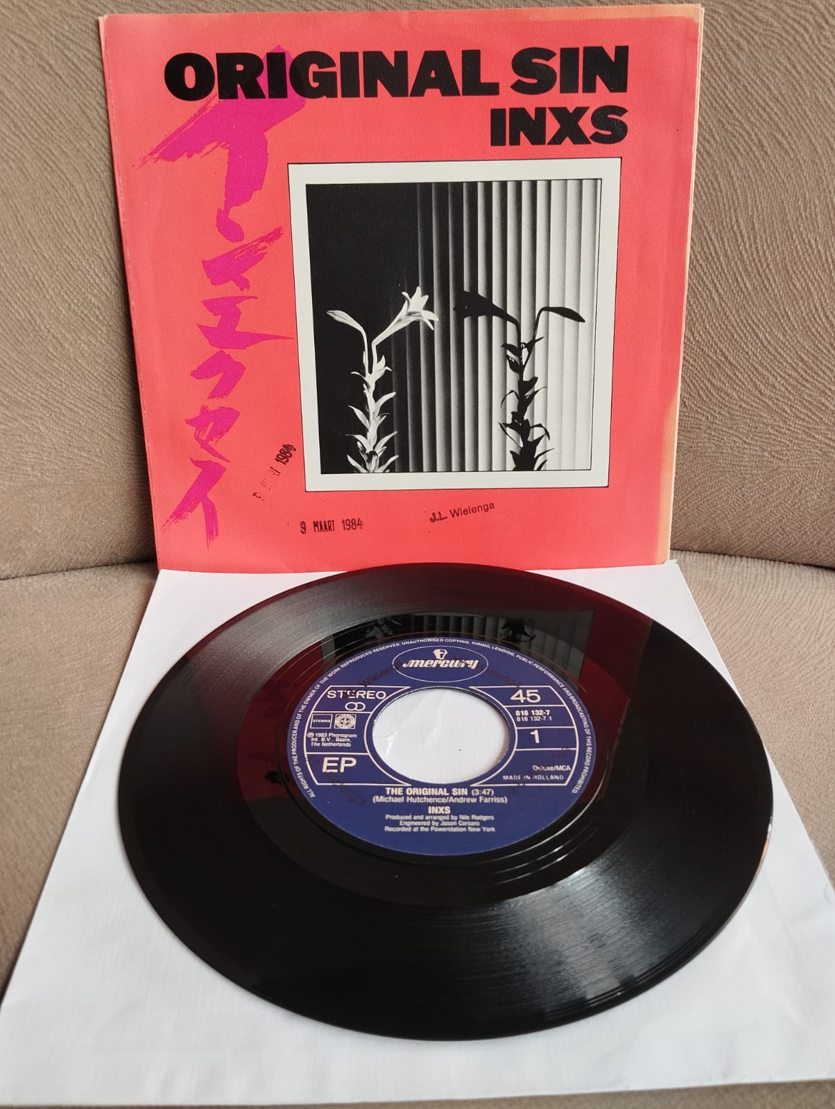 INXS –  Original Sin -  1982  Hollanda Basım 45 lik EP Plak-2.EL