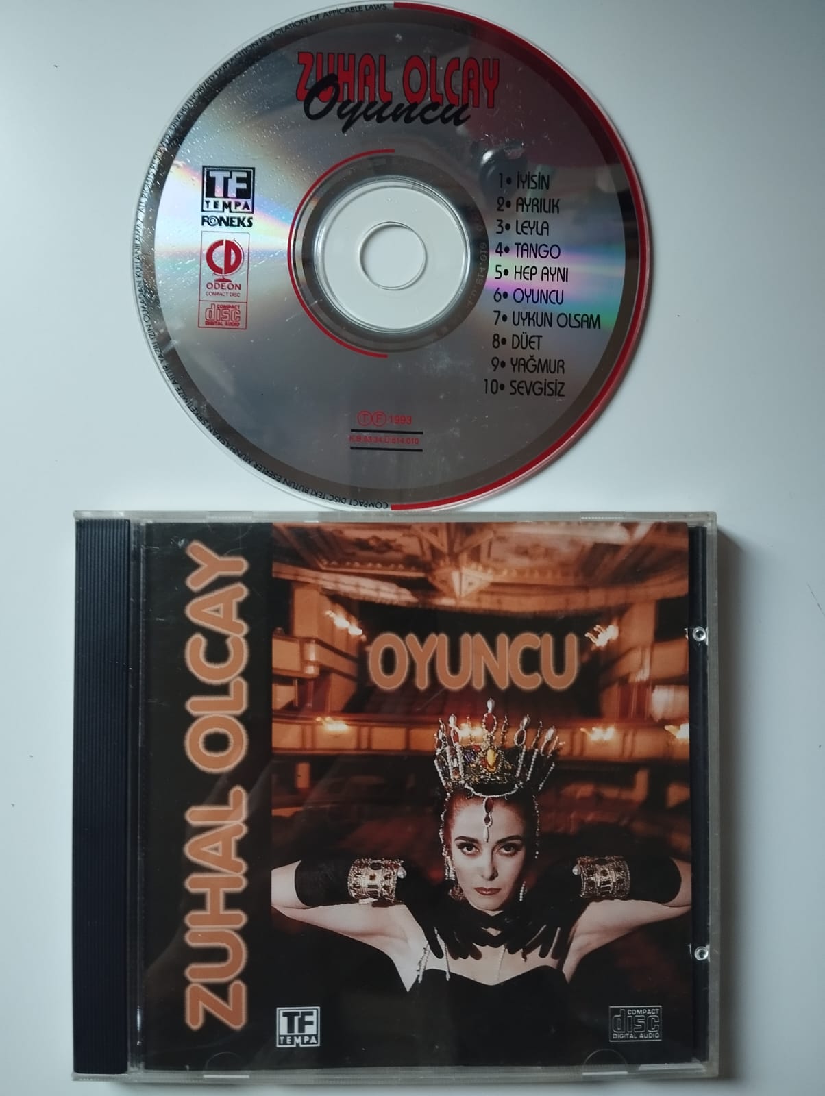 Zuhal Olcay ‎– Oyuncu  -  1993 Türkiye  Basım CD  Albüm -2.El
