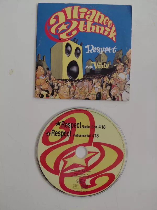 Alliance Ethnik Avec Vinia  –  Respect -  1995  Avrupa Basım -  CD, Single  /Hip Hop-2.el
