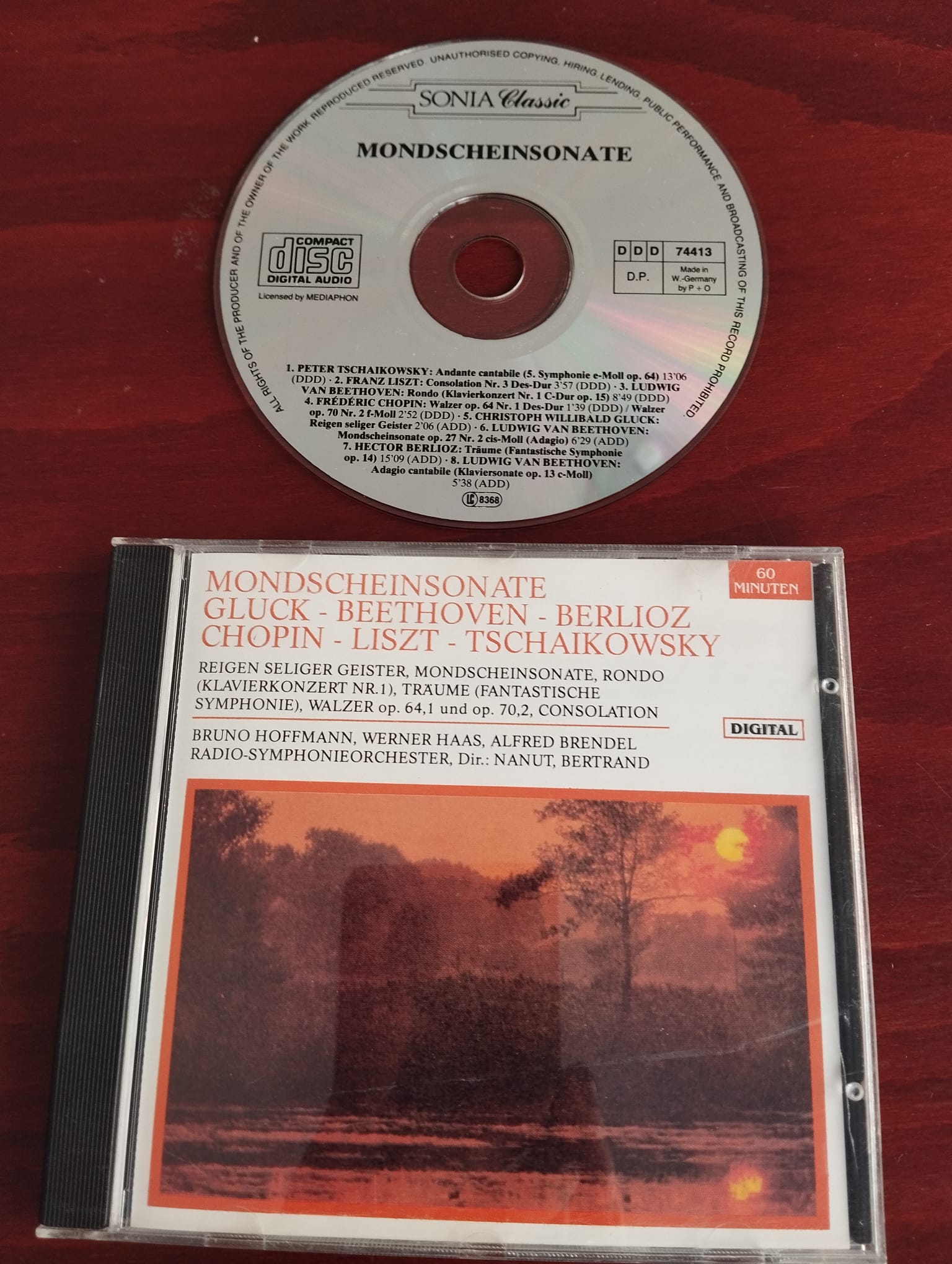Mondscheinsonate - Gluck/ Beethoven/ Berlioz/ Liszt - 1987 Almanya Basım CD Albüm-2.el