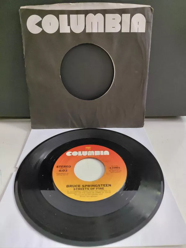 Bruce Springsteen –  Badlands / Streets Of Fire  - 1978  USA  Basım 45 lik Plak-2.el