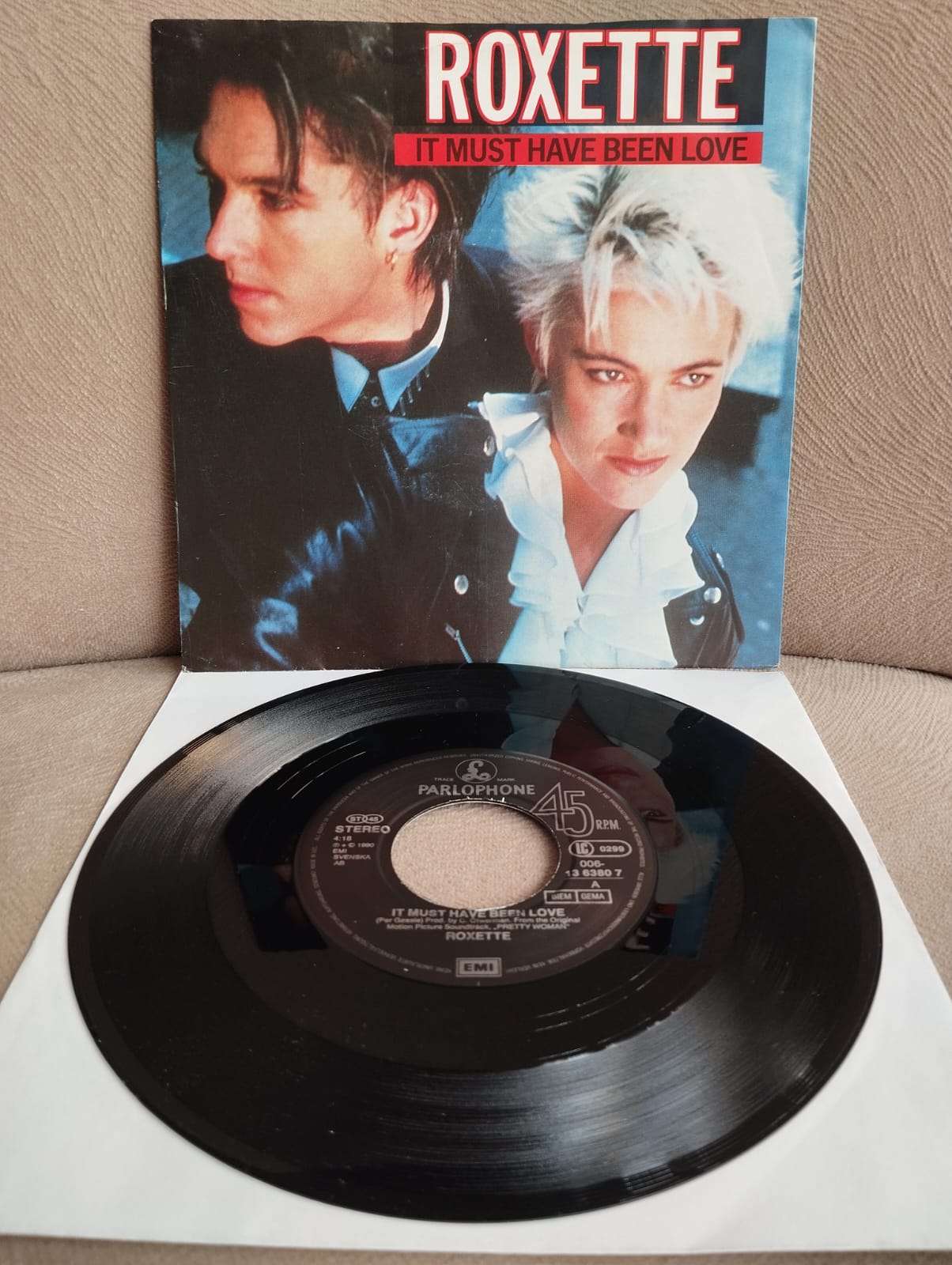 Roxette – It Must Have Been Love  - 1990  Avrupa Basım 45 lik Plak-2.EL