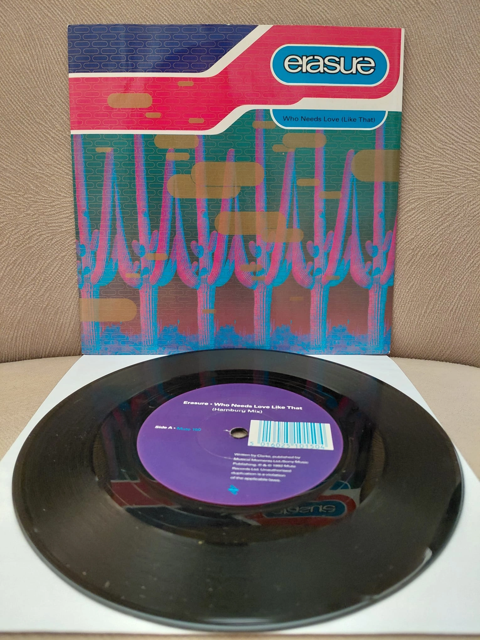 Erasure   – Who Needs Love (Like That)  - 1992  İngiltere Basım 45’lik  Plak