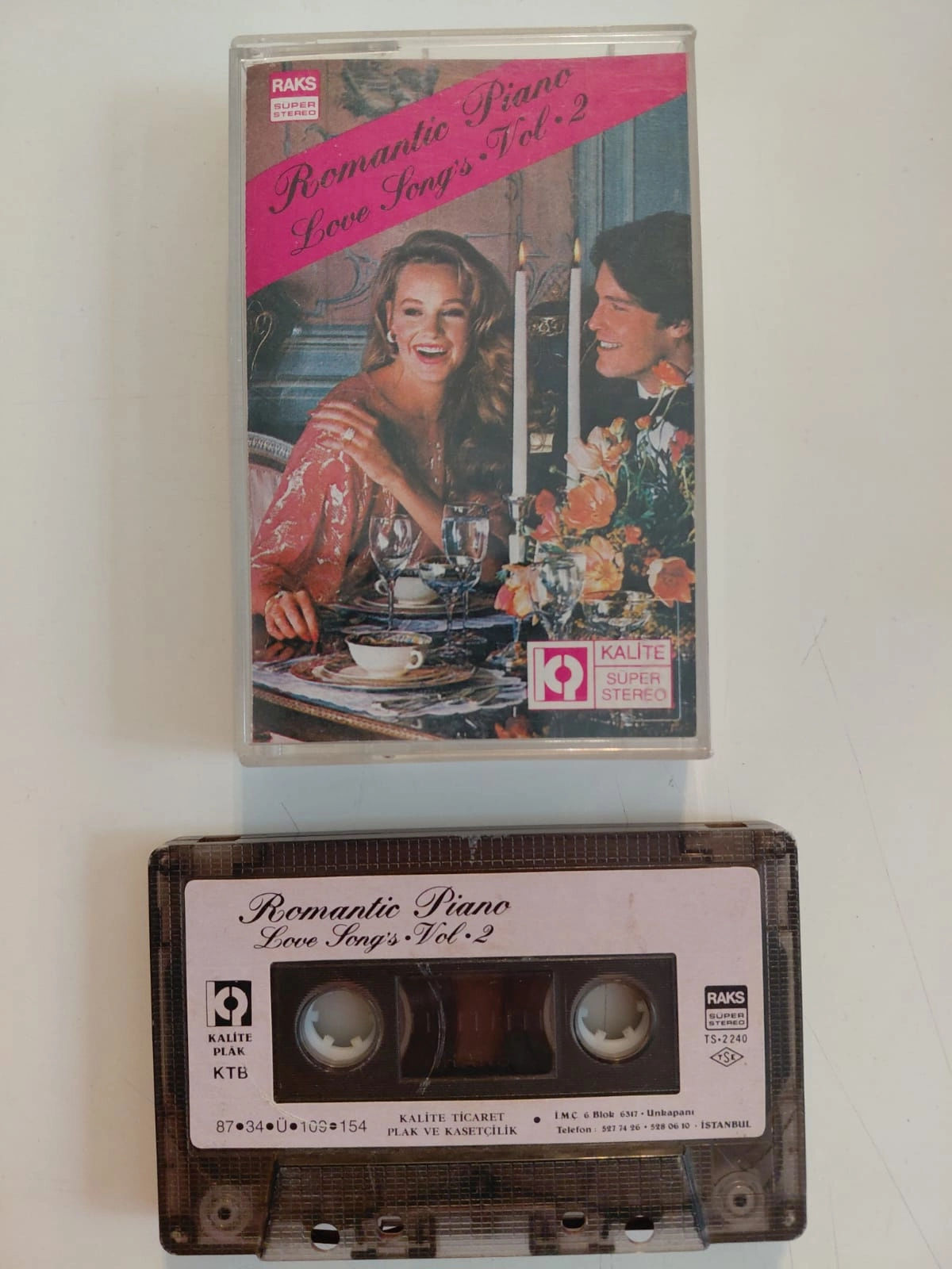 Romantic Piano - Love Songs Vol 2  - 1987 Türkiye  Basım Kaset Albüm-2.el