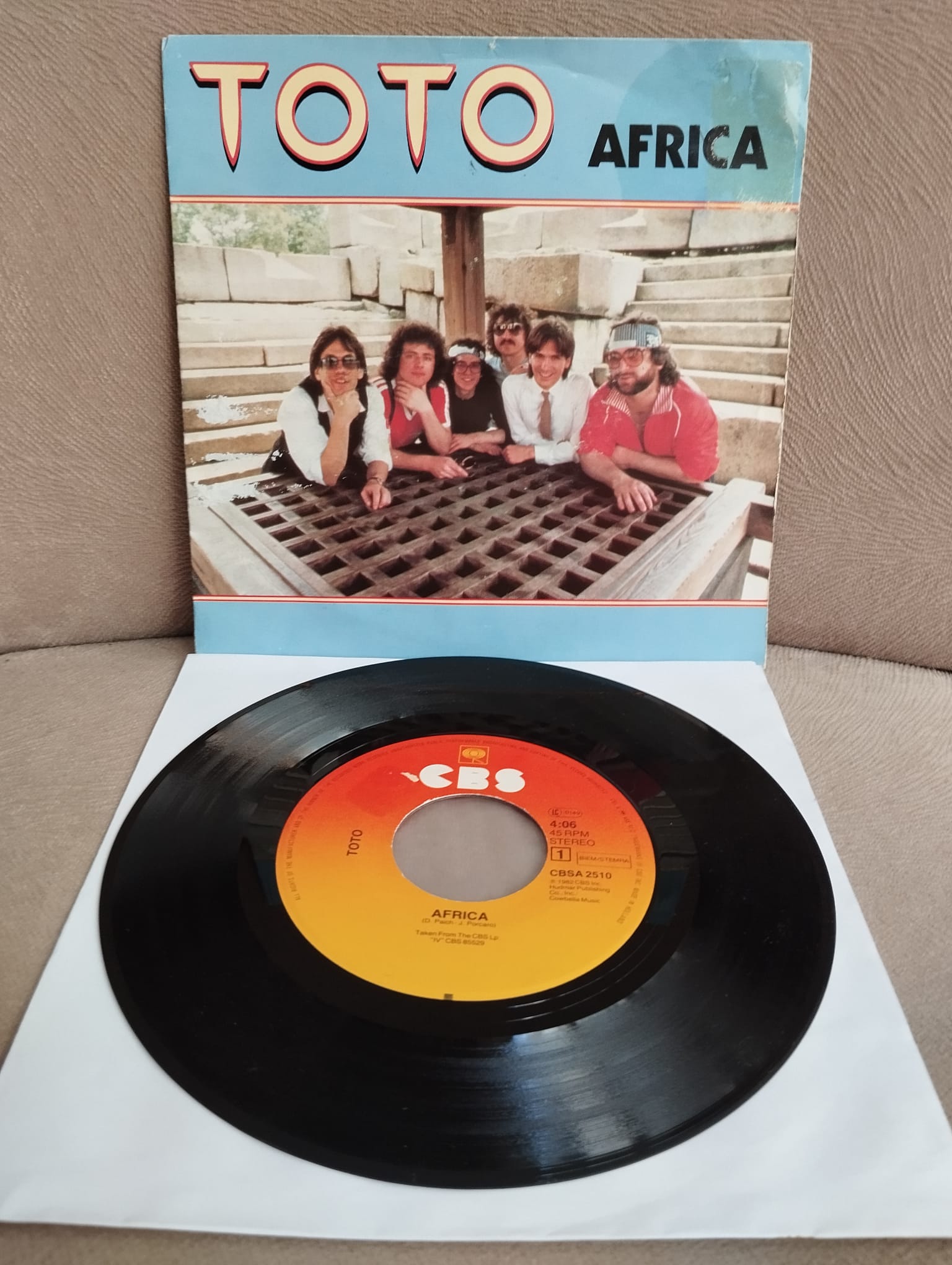 TOTO - AFRICA - 1982 HOLLANDA BASIM 45 LİK PLAK -2.el