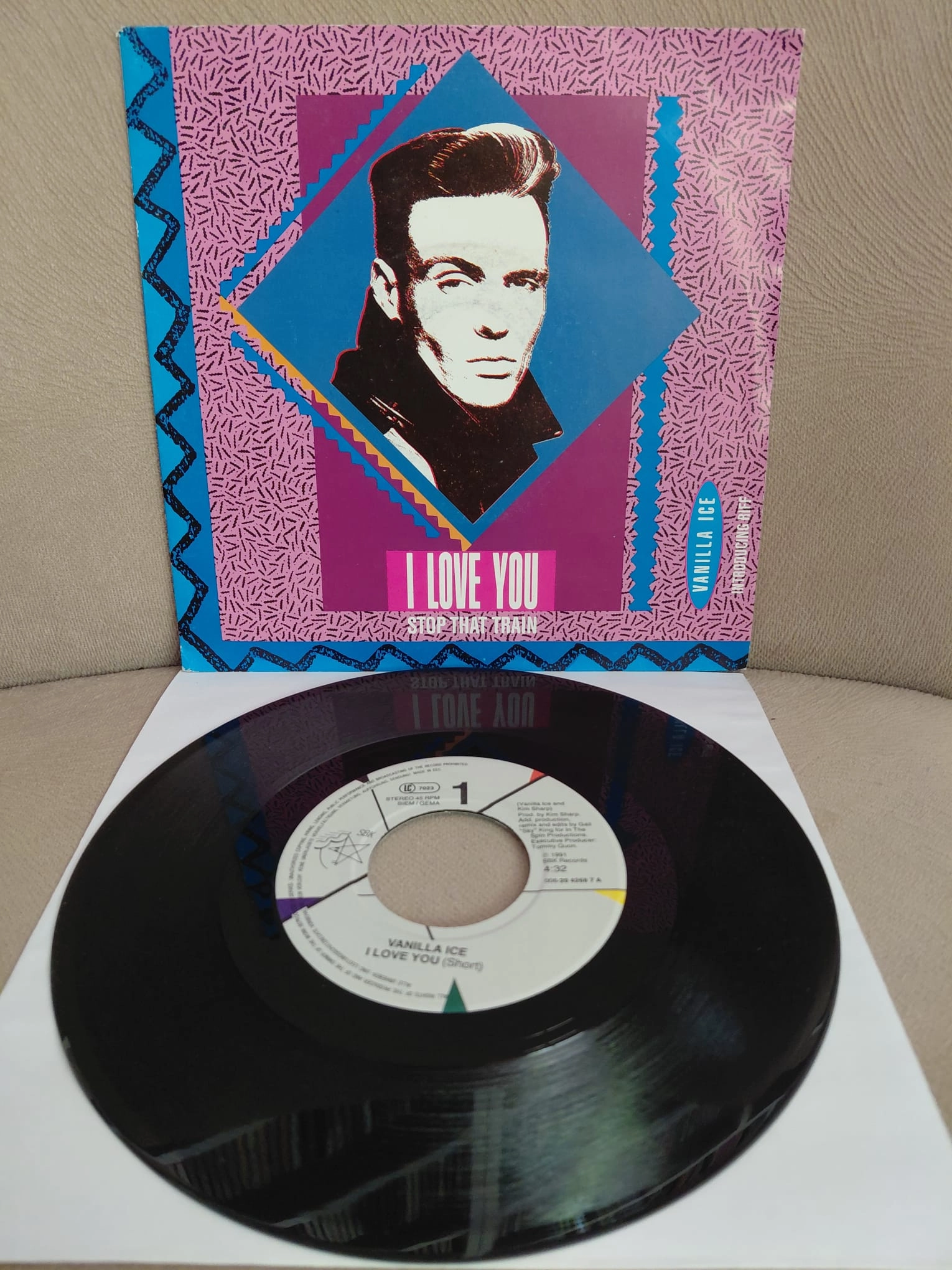 Vanilla Ice  – I Love You  - 1991  Avrupa Basım 45’lik  Plak
