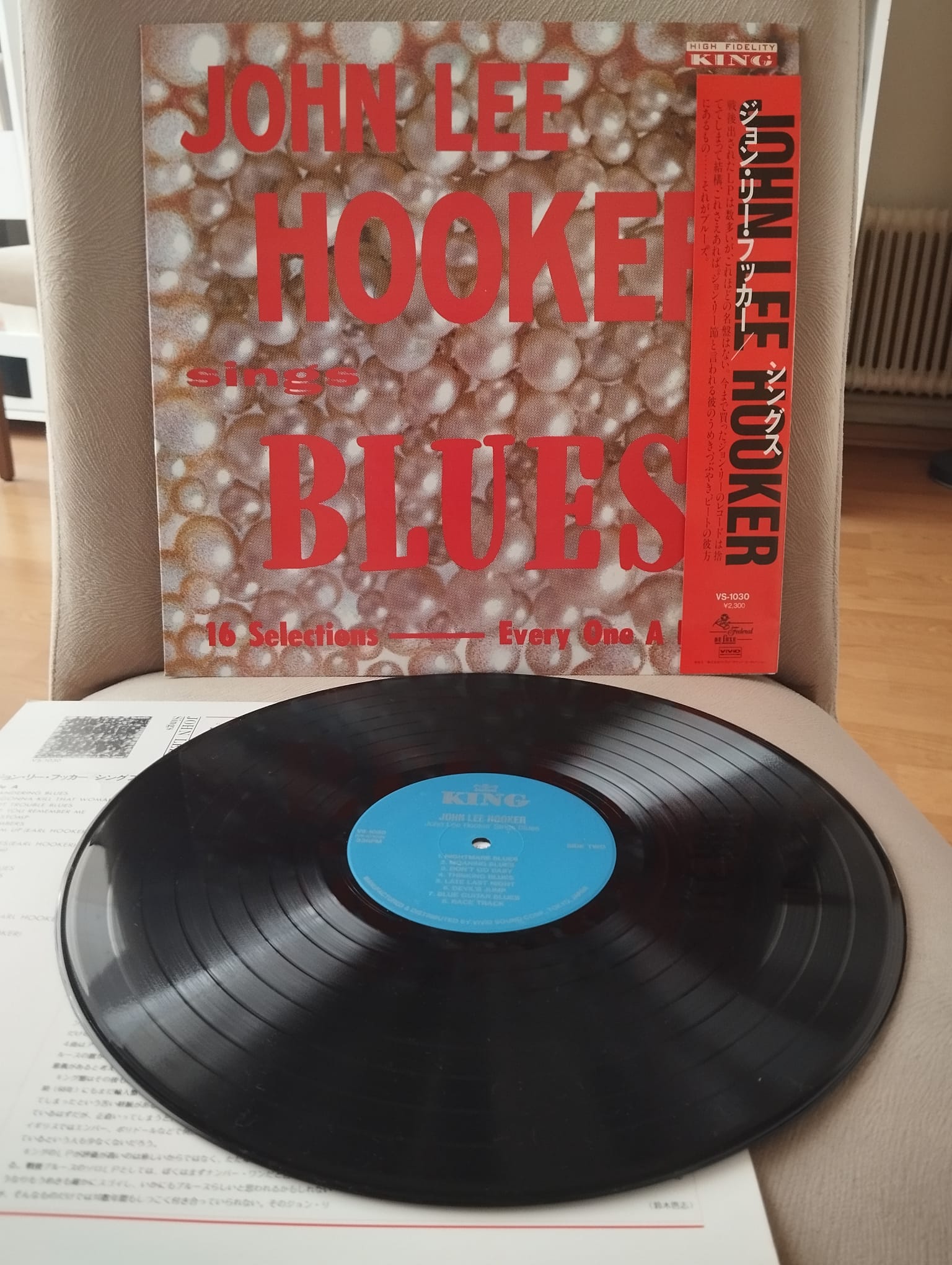 John Lee Hooker – Sings Blues - 1983 Japonya Basım LP Plak -Obi’li -2.el