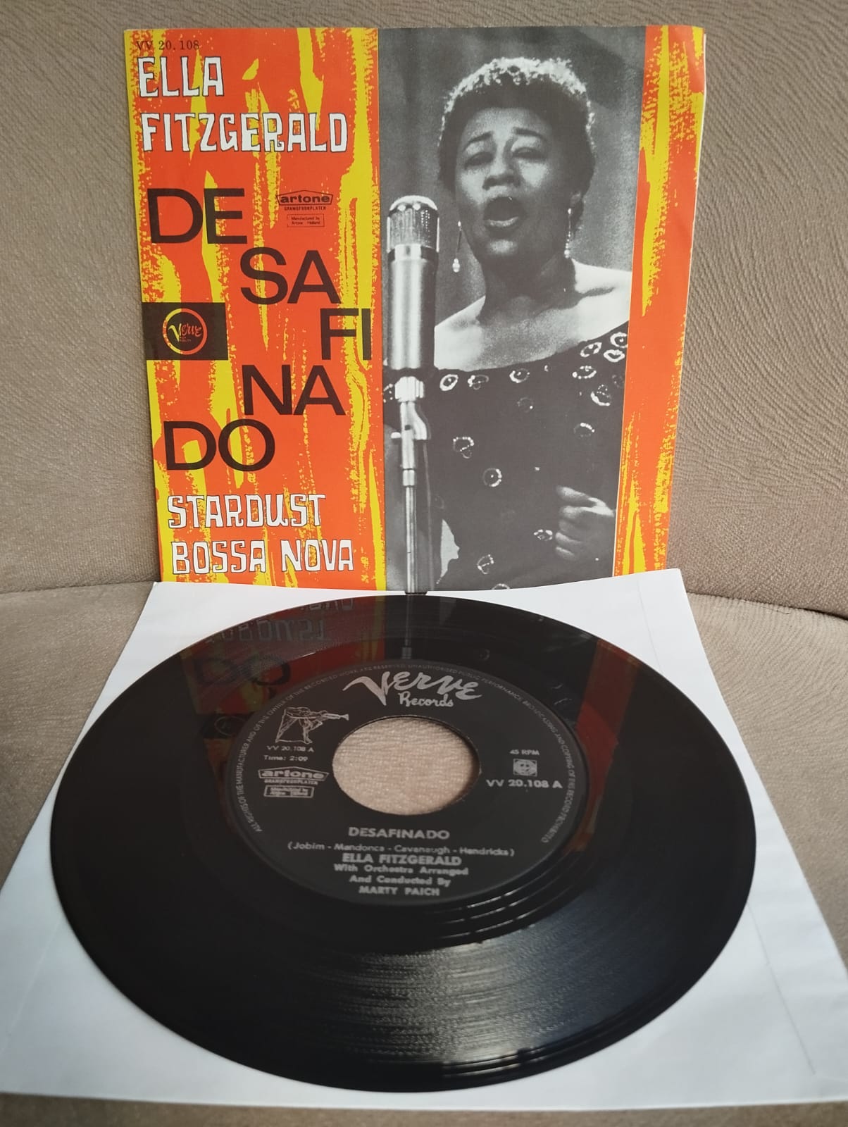 Ella Fitzgerald – Desafinado - 1962 Hollanda Basım 45 lik Plak
