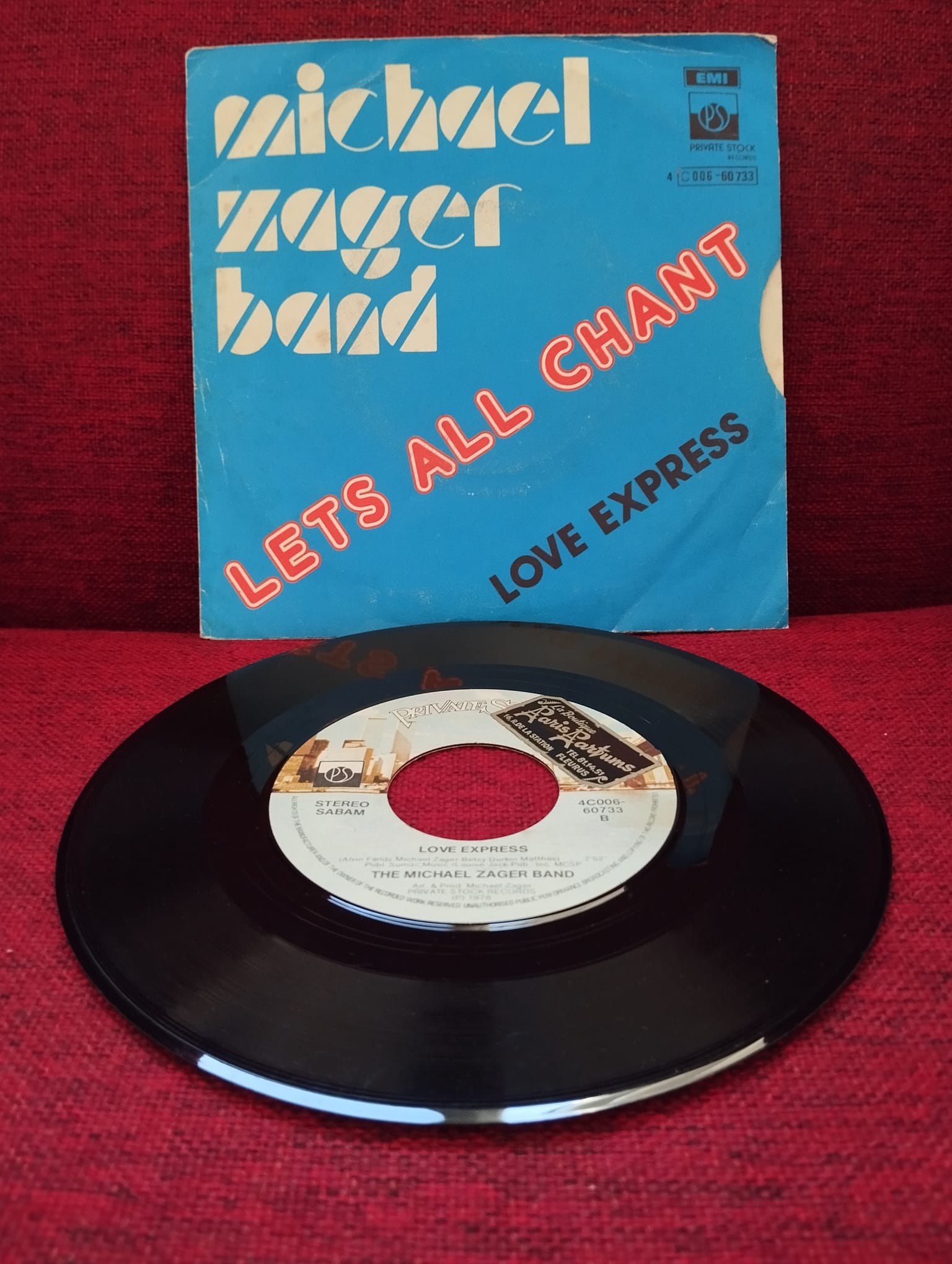 The Michael Zager Band – Let’s All Chant / Love Express  - 1978 Belçika Basım 45 LİK PLAK-2.el