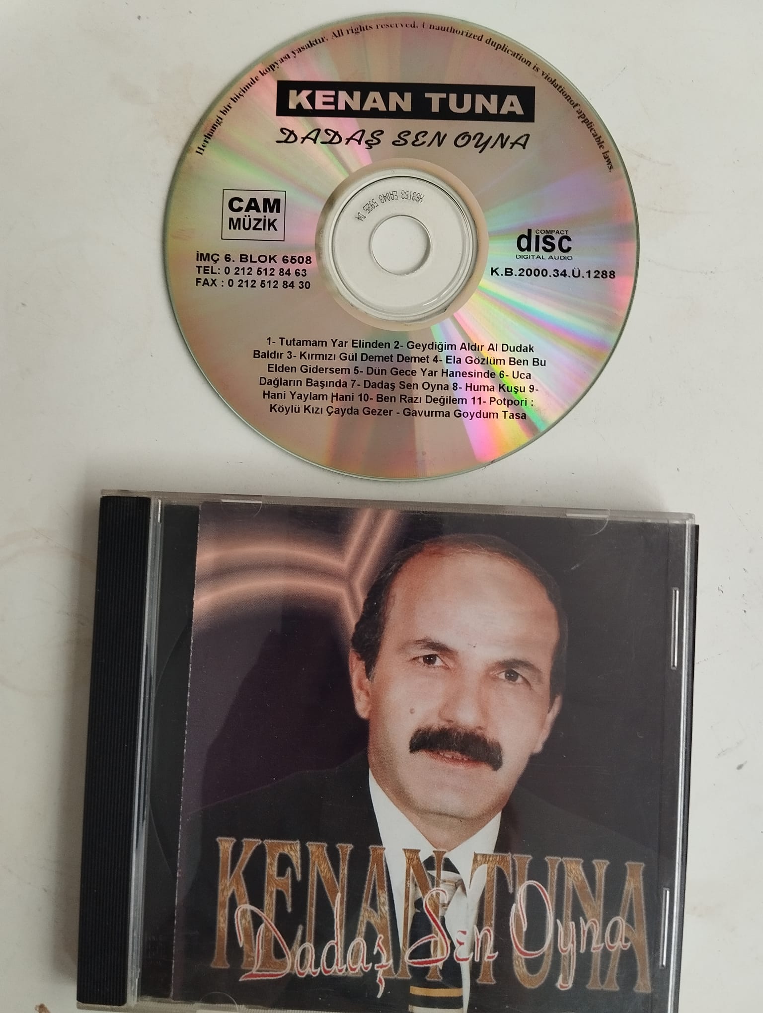 Kenan Tuna / Dadaş Sen Oyna -  Türkiye Basım - 2. El CD Albüm