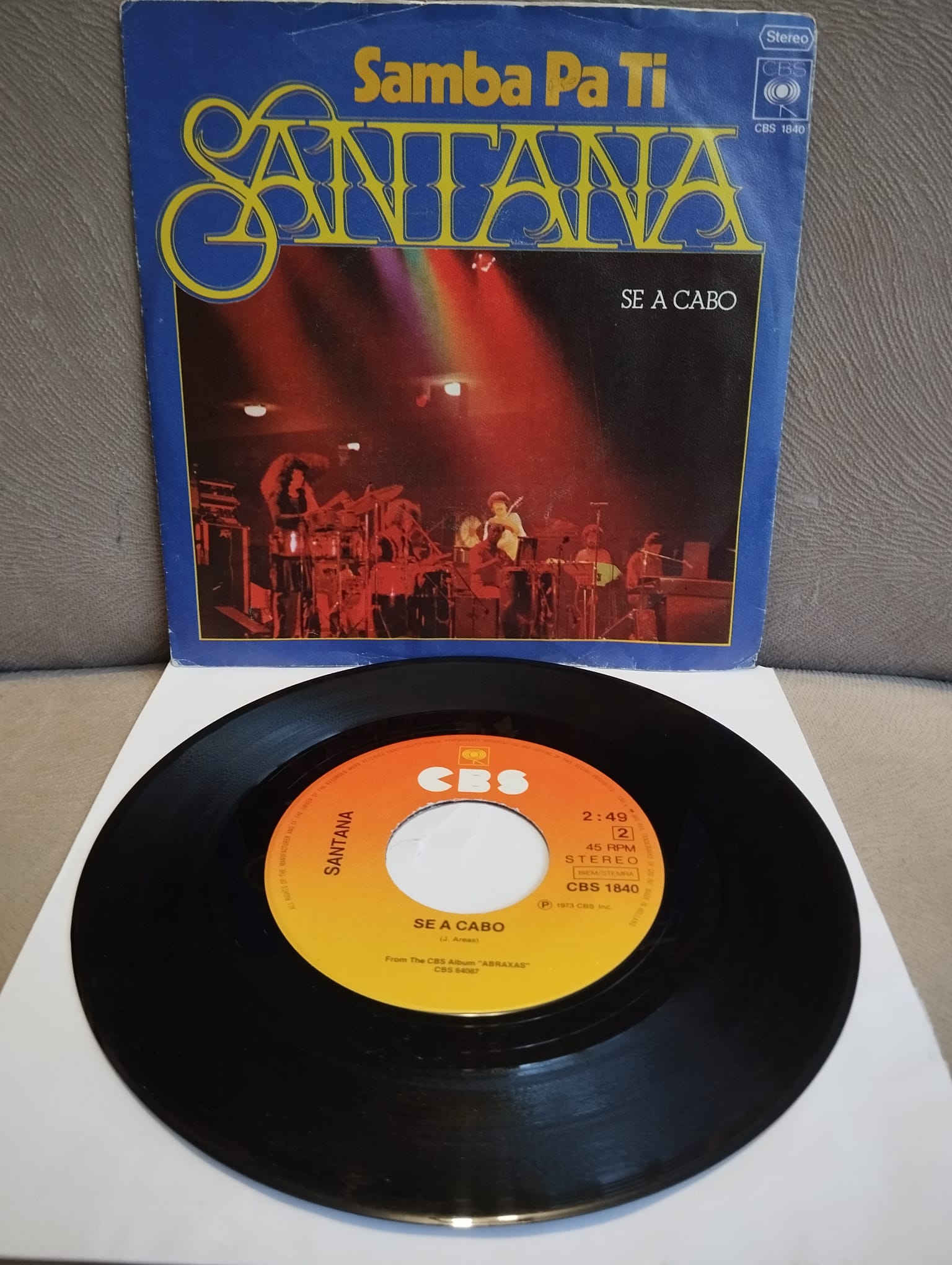SANTANA – Samba Pa Ti - 1973  Hollanda Basım 45lik Plak