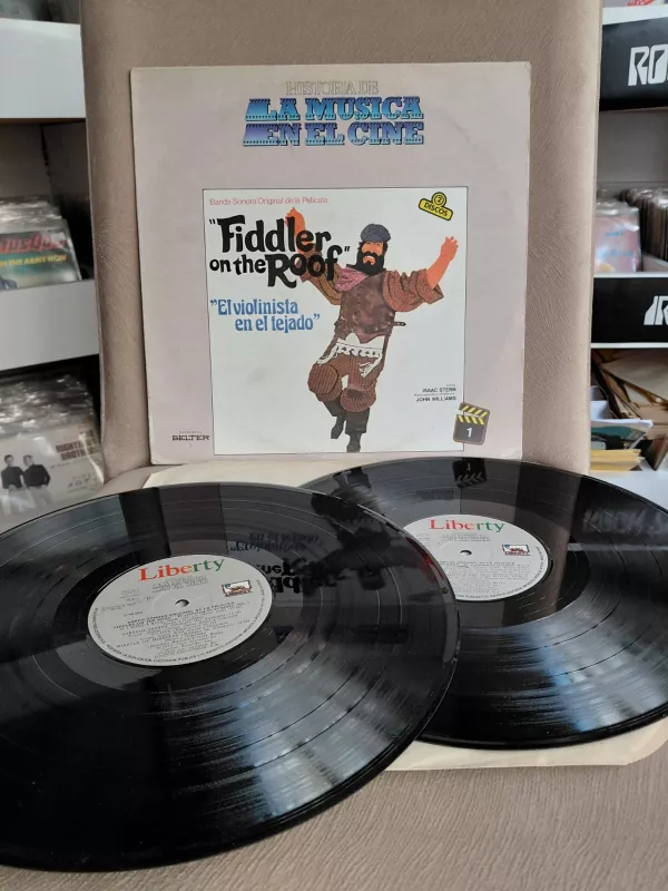 FIDDLER ON THE ROOF / Damdaki Kemancı - Soundtrack 1982 İspanya Basım Double LP Plak-2.el