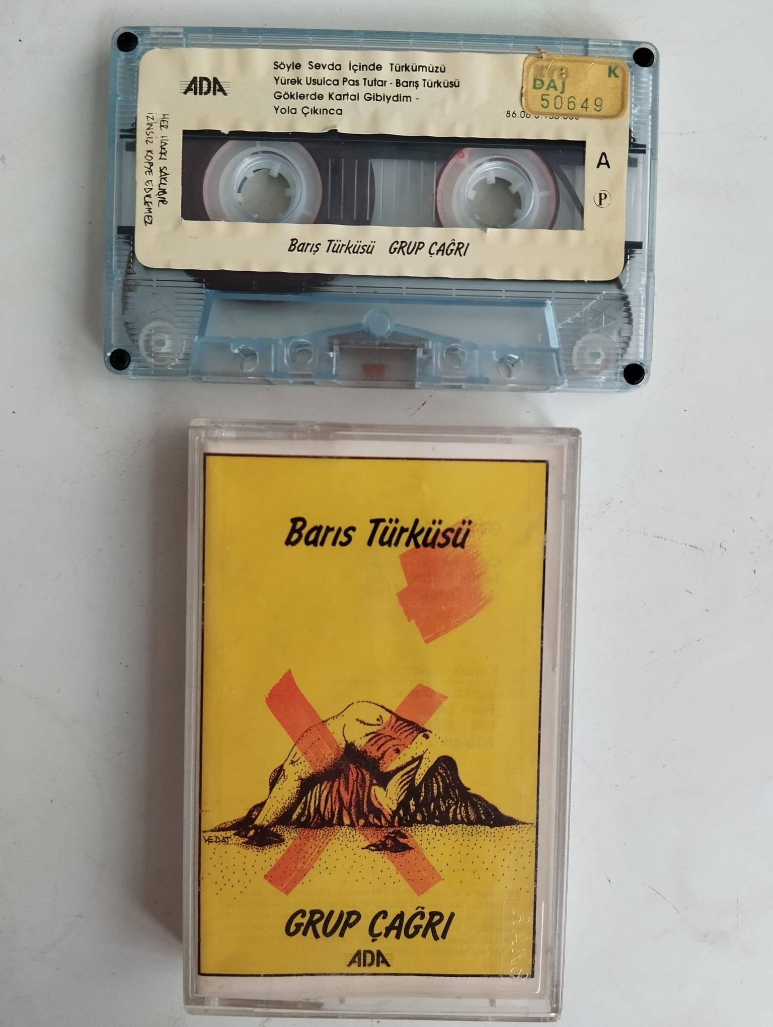 GRUP ÇAĞRI -  BARIŞ TÜRKÜSÜ  -  1986  Türkiye Basım Kaset Albüm -2.EL