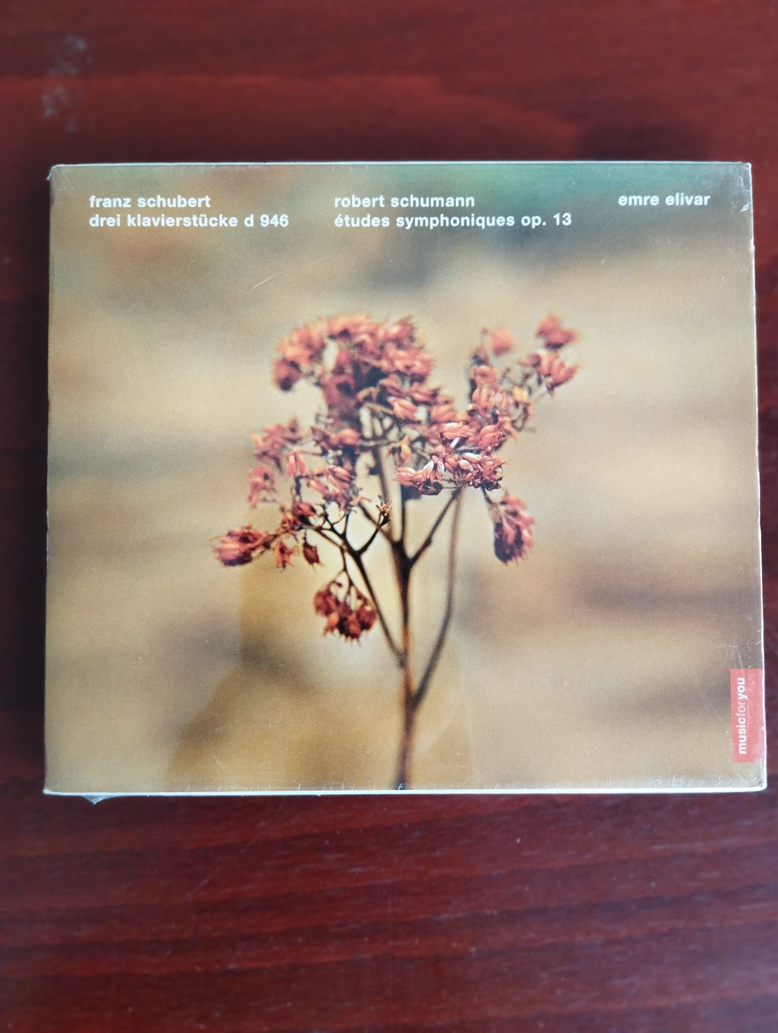 Schubert/ Schumann: Drei Klavierstücke D. 946/ Etudes Symp. op. 13 - Emre Elivar  -  CD /Ambalajlı