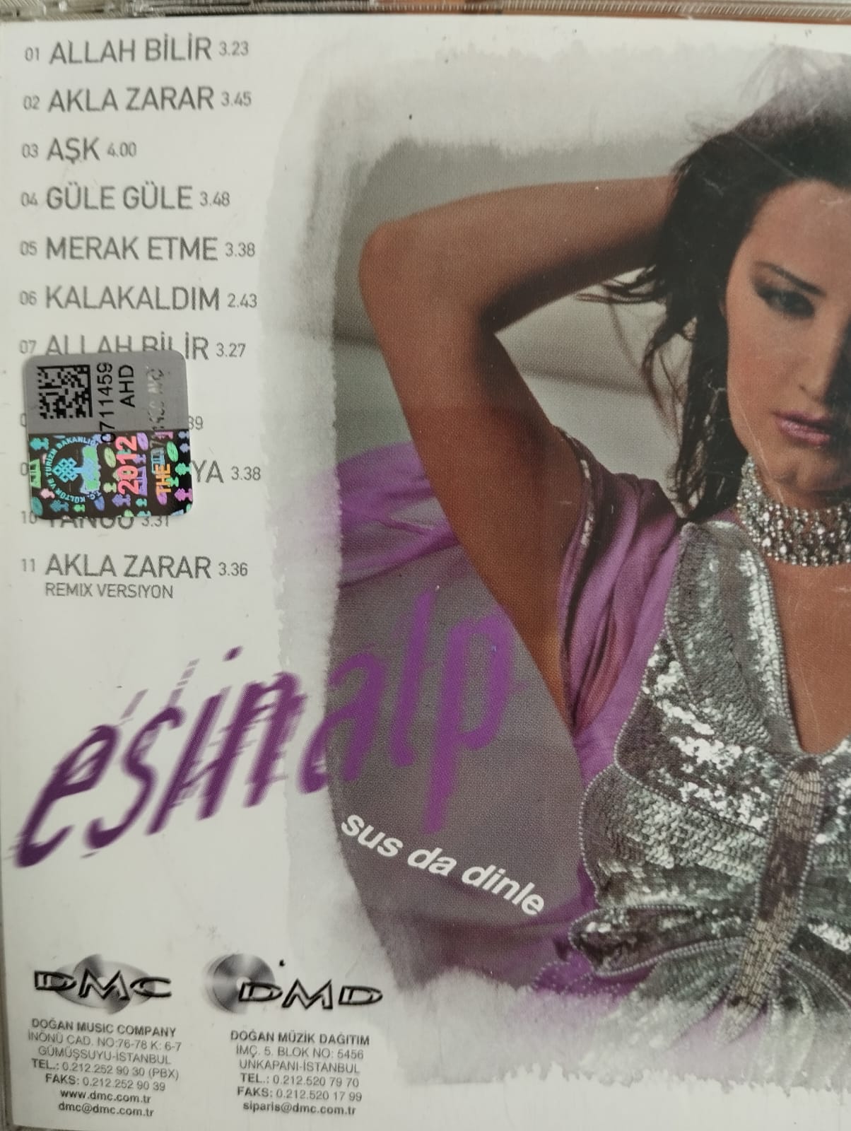 Esin Alp ‎– Sus Da Dinle - 2005 Türkiye Basım - 2. El  CD Albüm