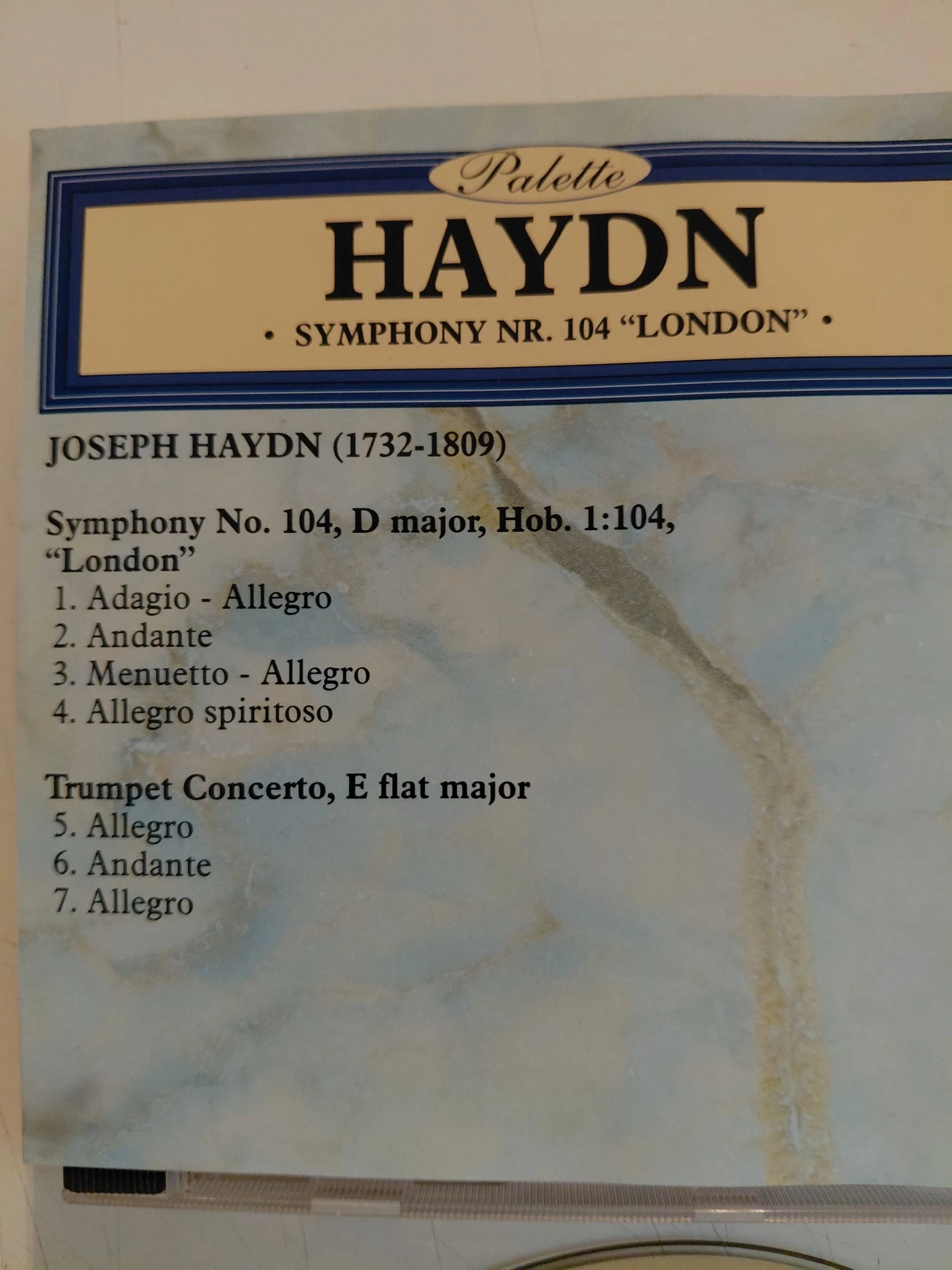 HAYDN  / Symphony NR.104 London -  Almanya Basım  CD Albüm-2.el