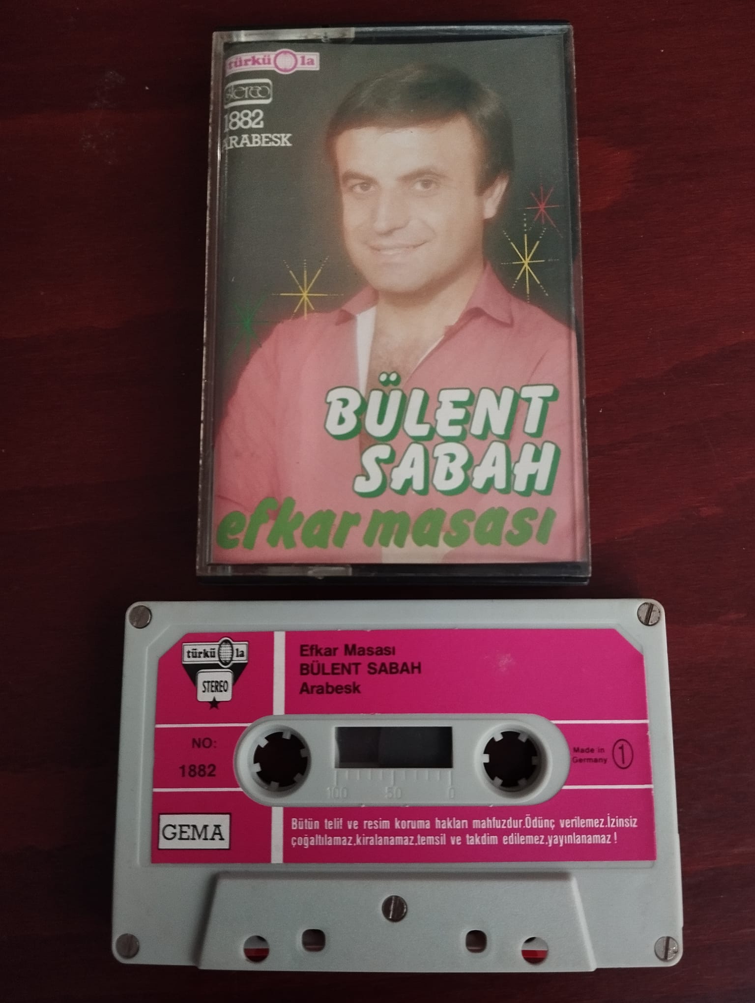 Bülent Sabah – Efkar Masası - Almanya Basım Kaset / Türküola -2.el