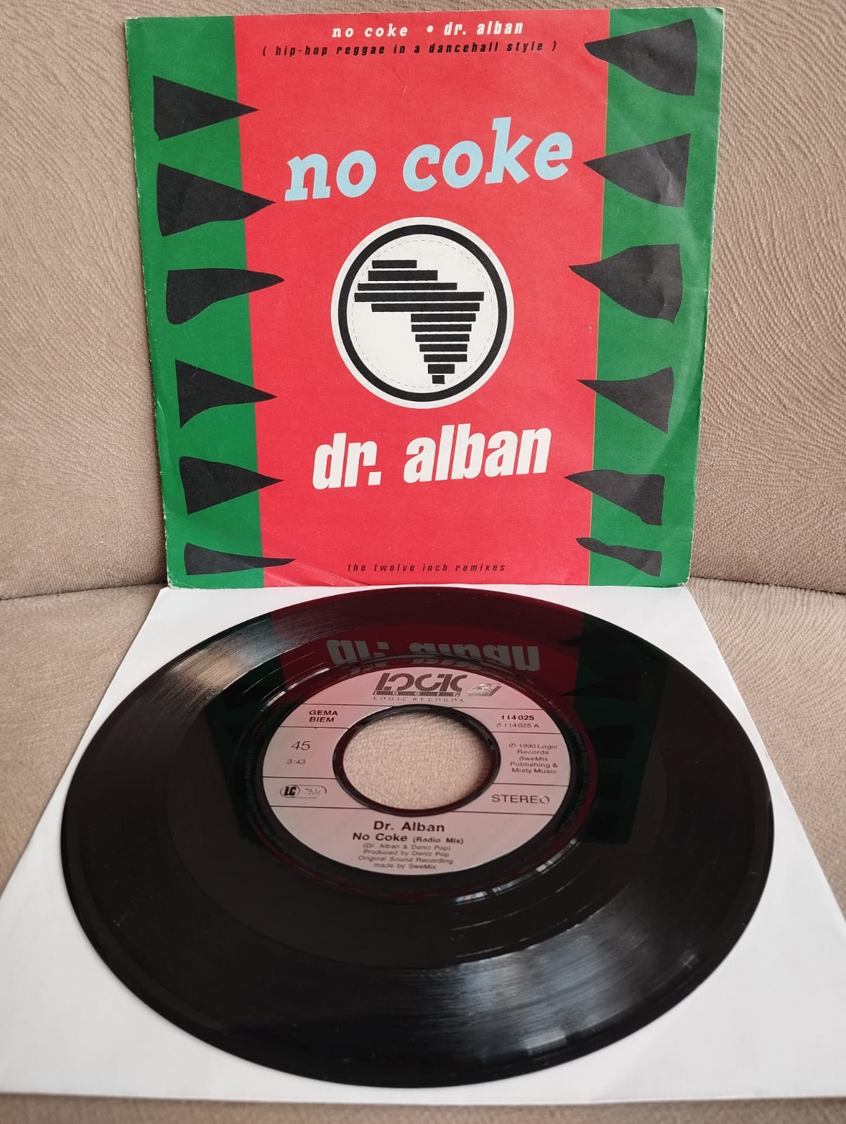 DR ALBAN - NO COKE - 1991 ALMANYA BASIM 45 LİK PLAK-2.el
