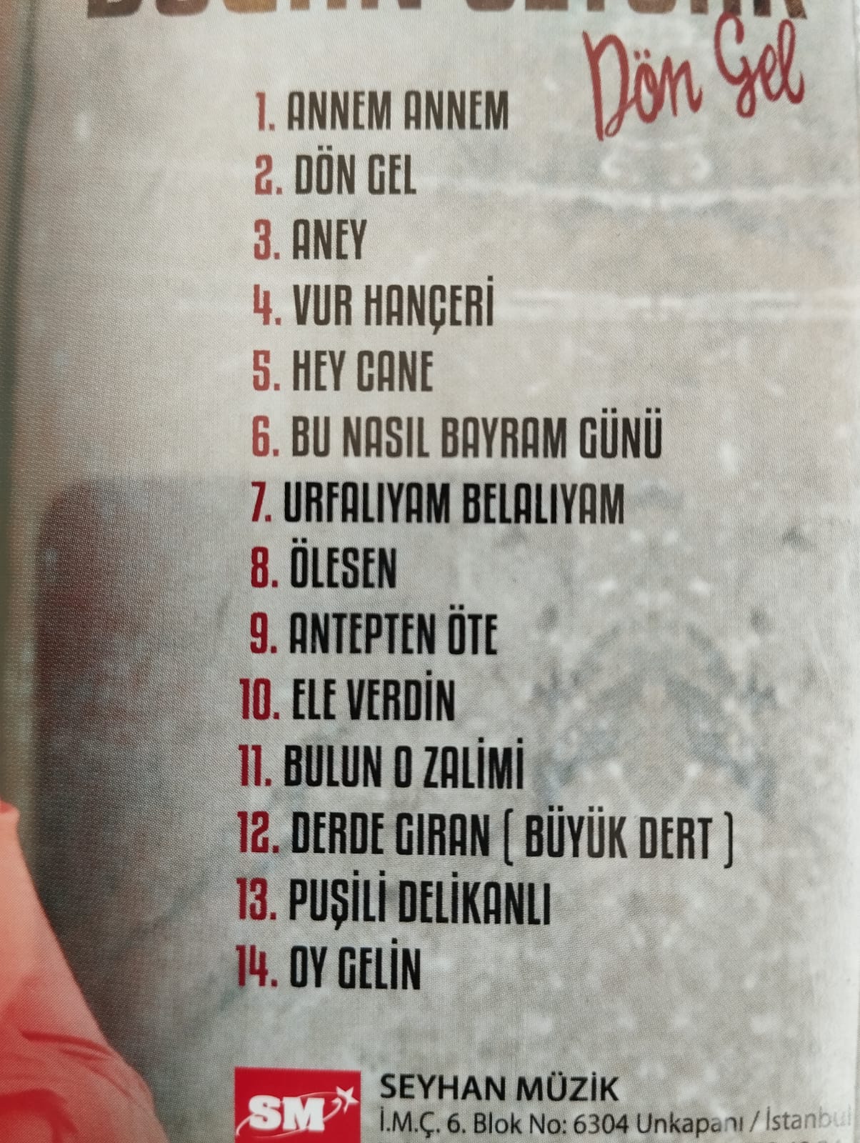 Doğan Öztürk - Dön Gel 2011 -  Türkiye Basım - 2. El CD Albüm