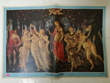 BOTICELLI-GÜZELLER TABLO POSTERİ 34X50 CM BOYUTLARINDA