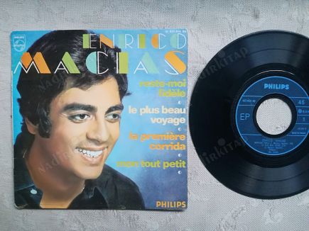 ENRICO MACIAS - RESTE-MOI FIDELE/LE PLUS BEAU VOYAGE -1968 FRANSA  BASIM 4 ŞARKILIK EP PLAK